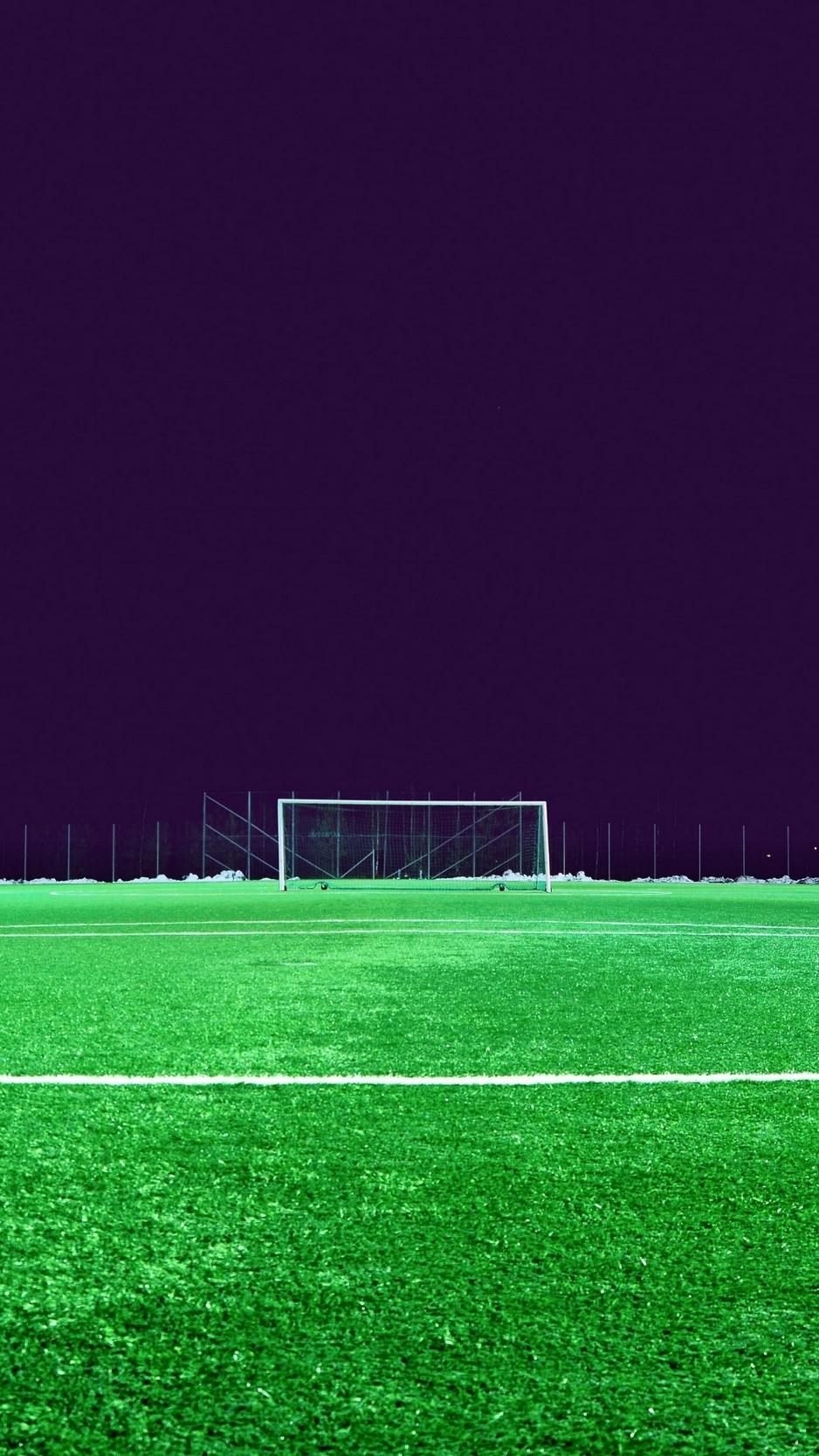 940x1670 Download wallpaper  football field, lawn, gate, Phone