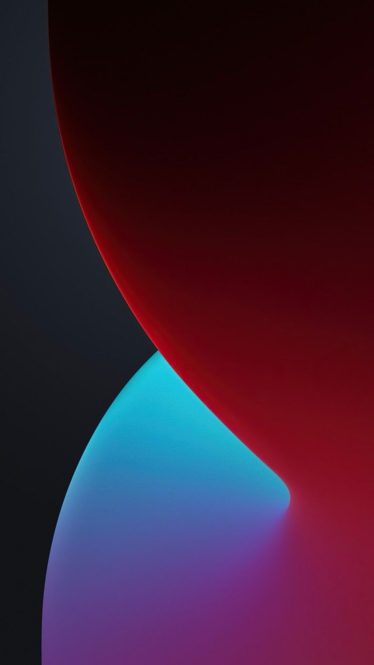 750x1340 iOS 14 4K Wallpaper, WWDC, iPhone iPadOS, Dark, Red, Stock, Gradients, Phone