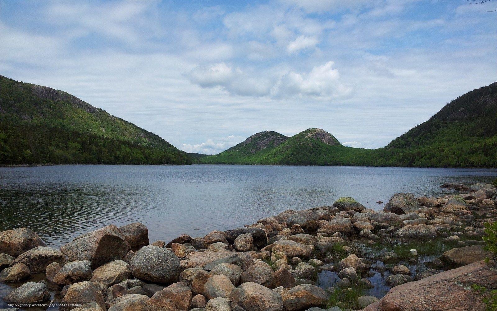 1600x1000 Download wallpaper jordan pond, acadia national park, national, Desktop