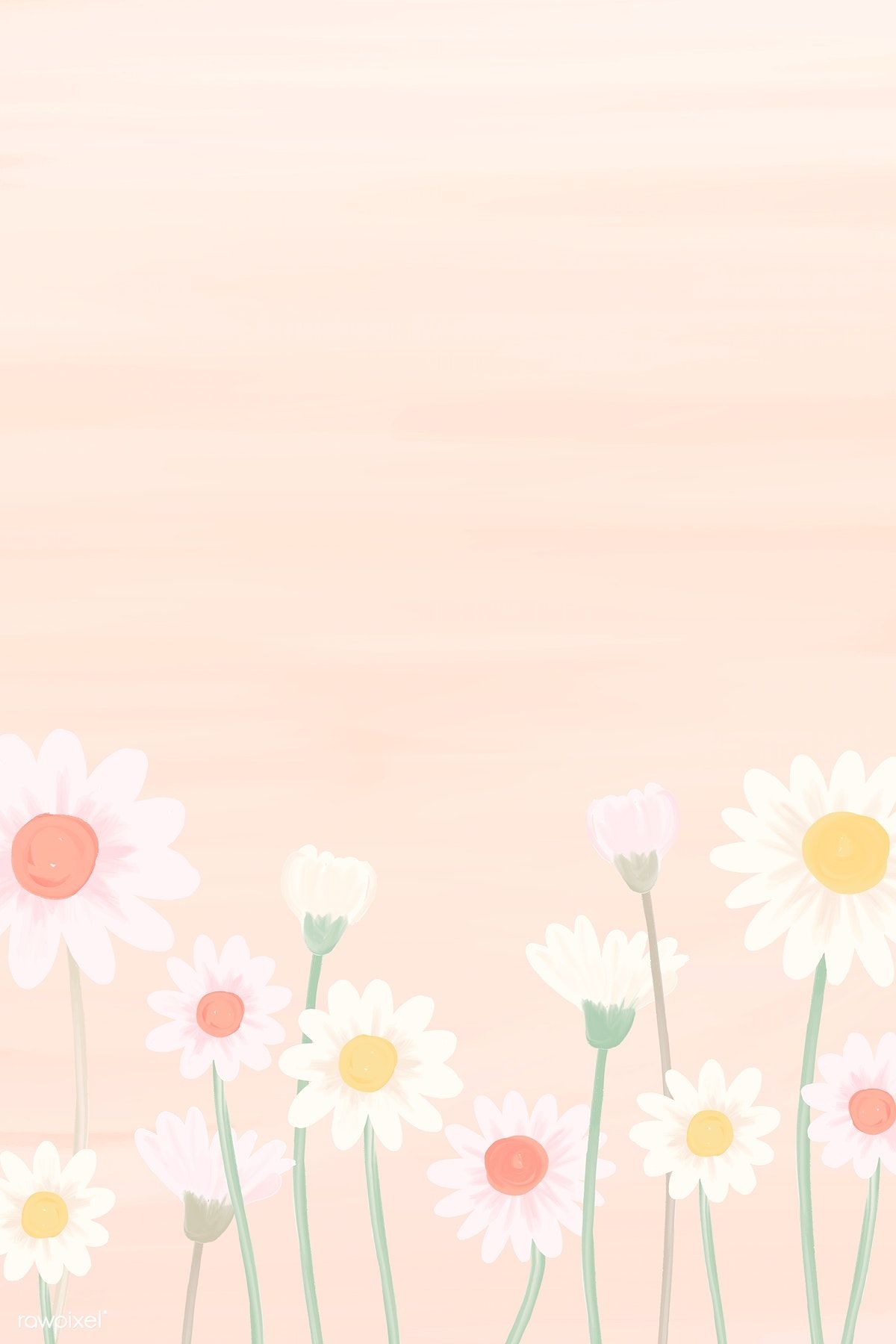 1200x1800 Hand drawn daisy mockup vector, Phone