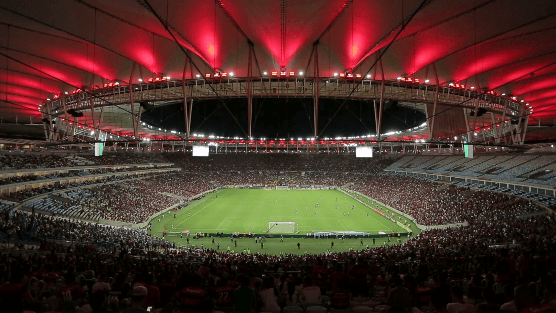 1920x1080 Football Match at Maracana Stadium, Rio de Janeiro, Brazil Stock, Desktop