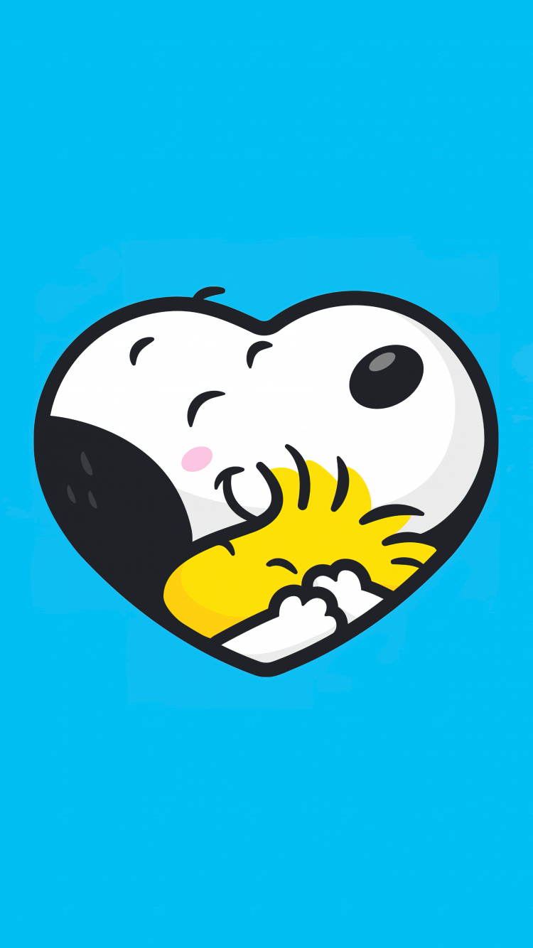 750x1340 Snoopy Wallpaper 4K, Woodstock, Love heart, Phone