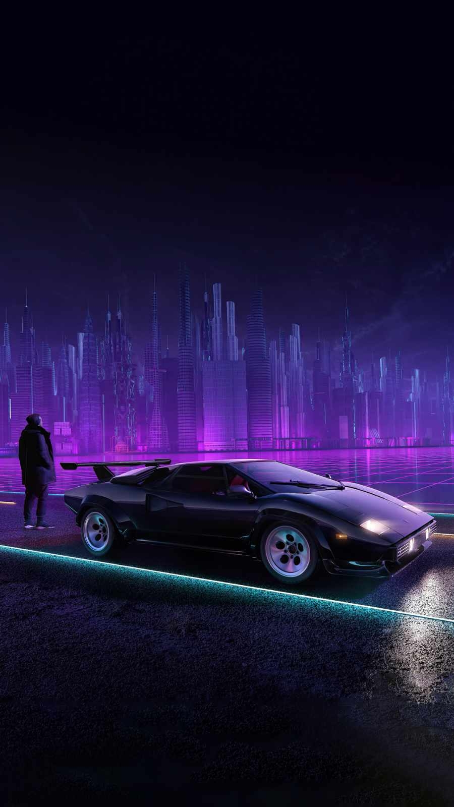 900x1600 Retropunk Lamborghini Classic IPhone Wallpaper Wallpaper, iPhone Wallpaper, Phone