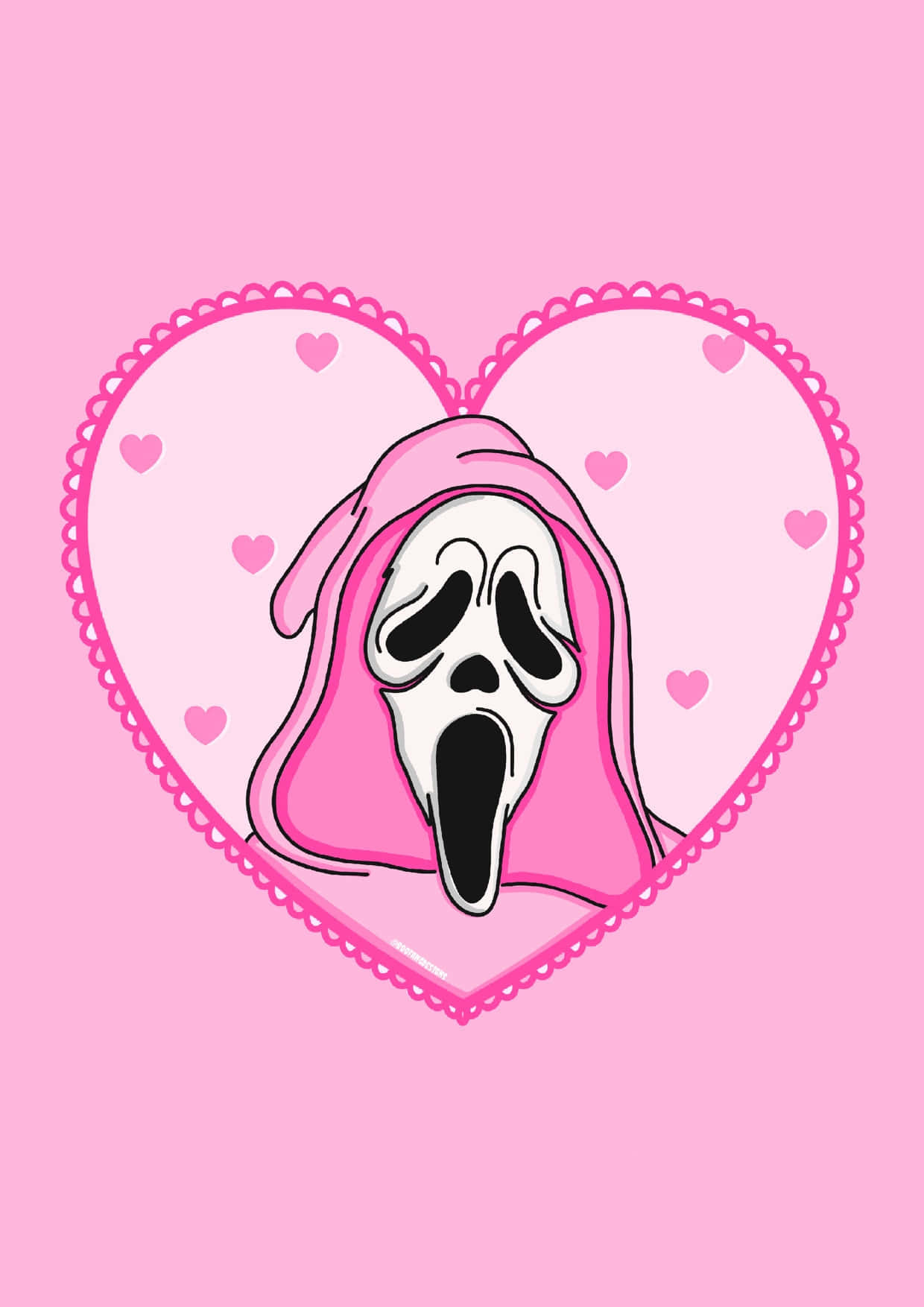 1240x1760 Download Scream Movie Pink Cute Ghostface Wallpaper, Phone