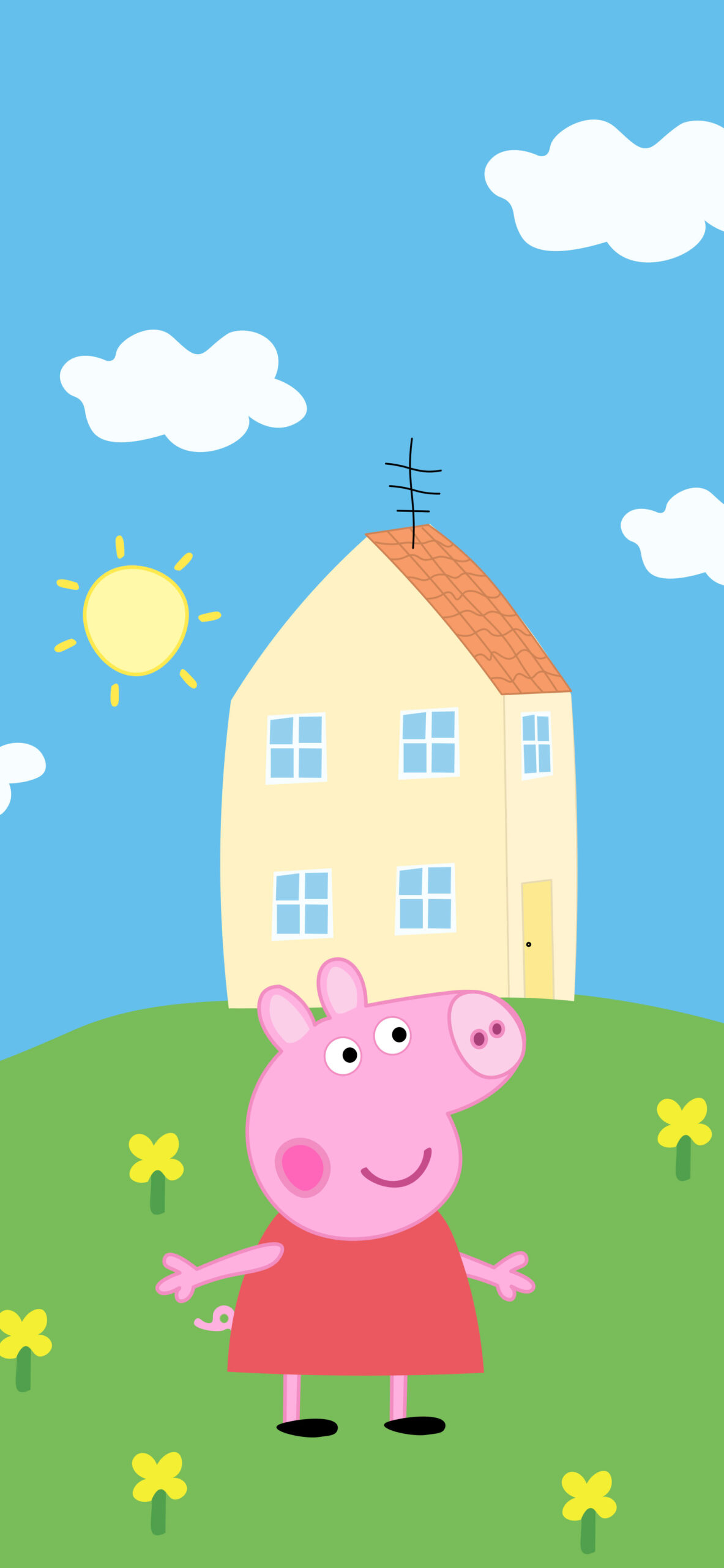 1190x2560 Peppa Pig House Wallpaper for Phone Peppa Pig Wallpaper, Phone