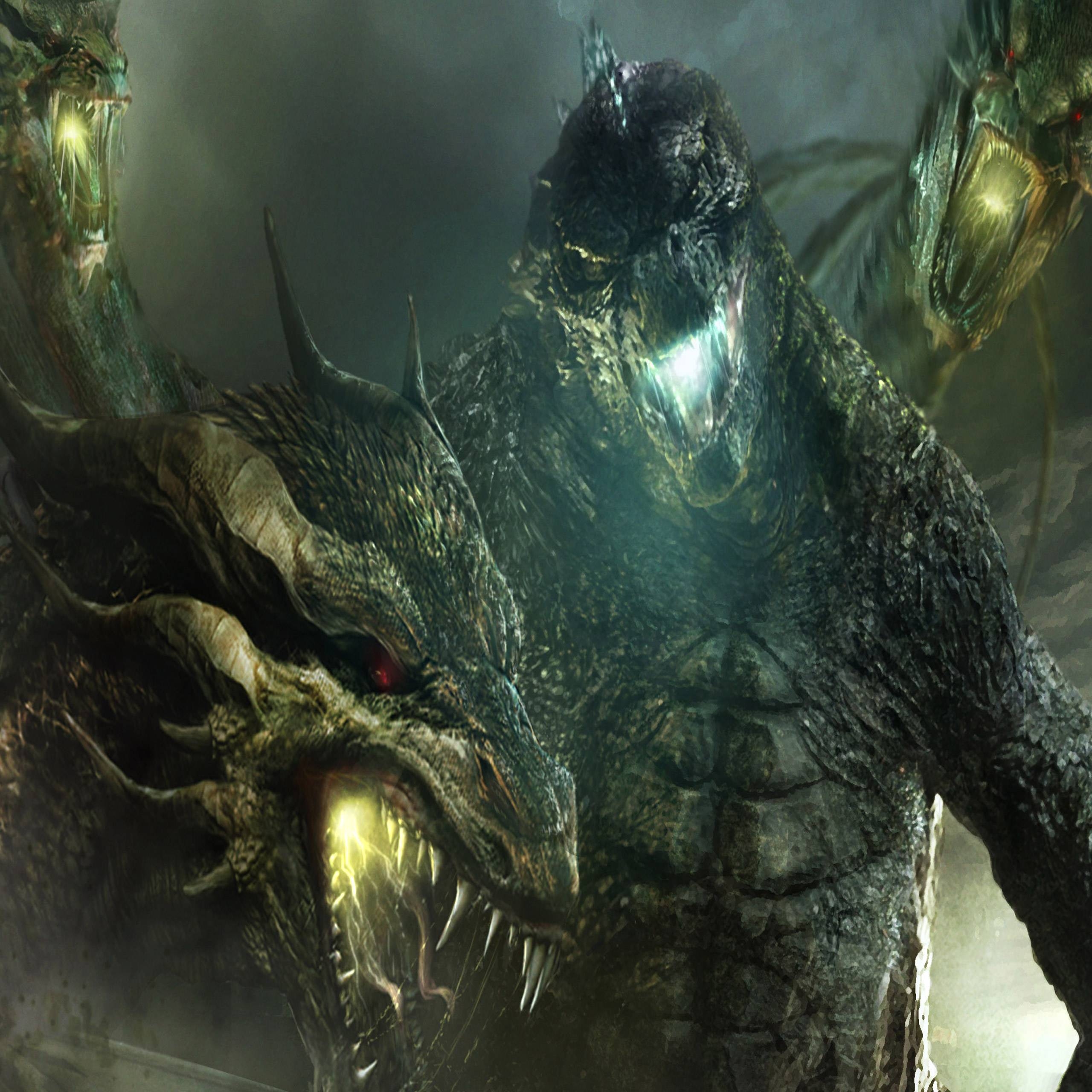 2560x2560 Godzilla vs King Ghidorah Godzilla King of the Monsters, Phone