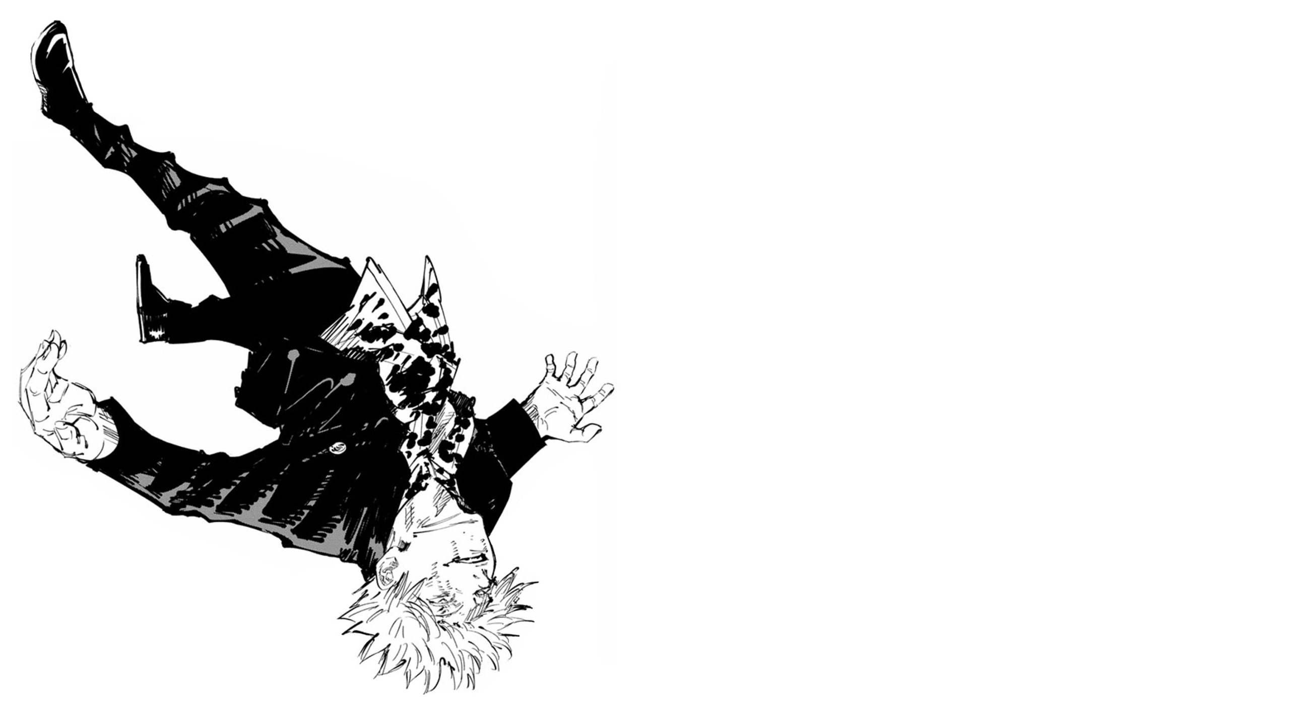 2560x1440 Jujutsu Kaisen Satoru Gojo Manga Anime Boys Simple Background White Background Wallpaper:, Desktop