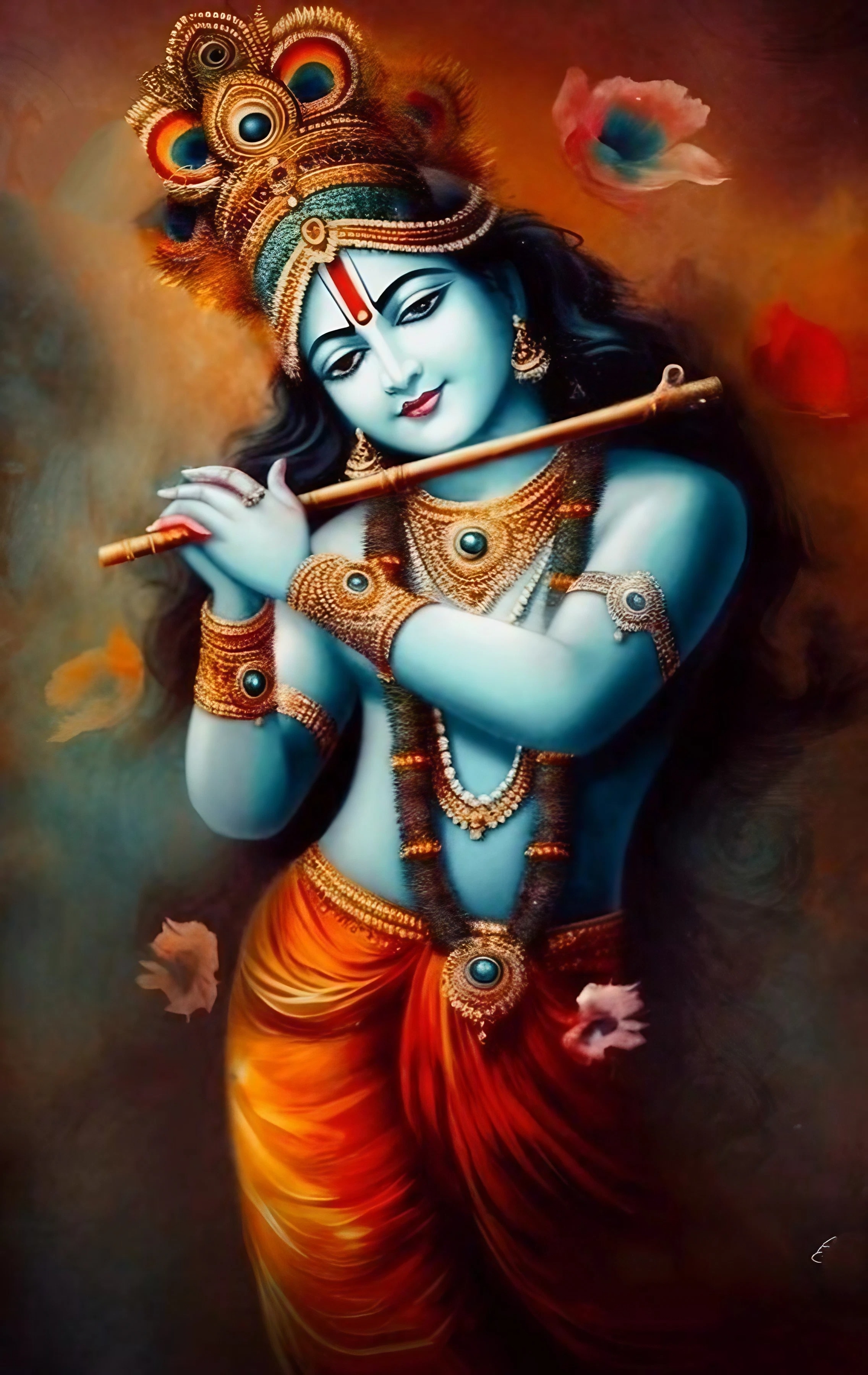 2280x3600 Sri krishna lord Wallpaper Download, Phone