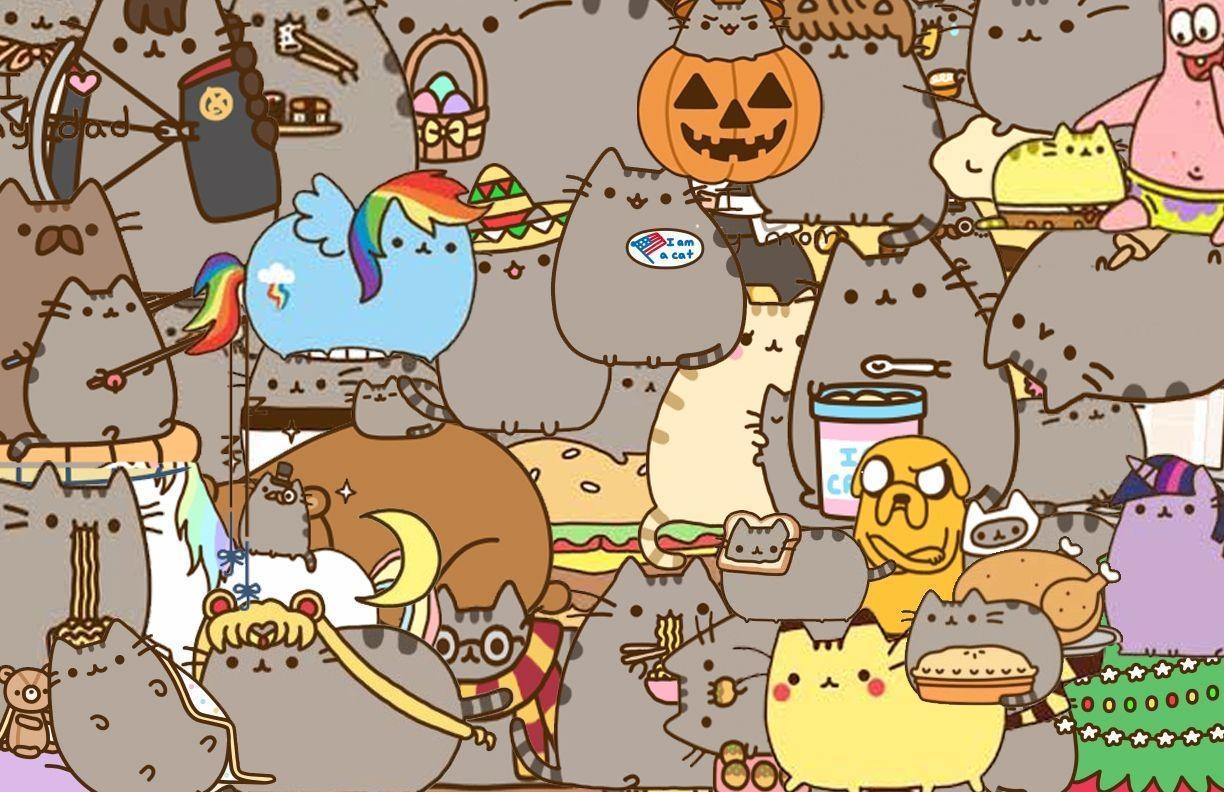 1230x800 pusheen wallpaper, Desktop