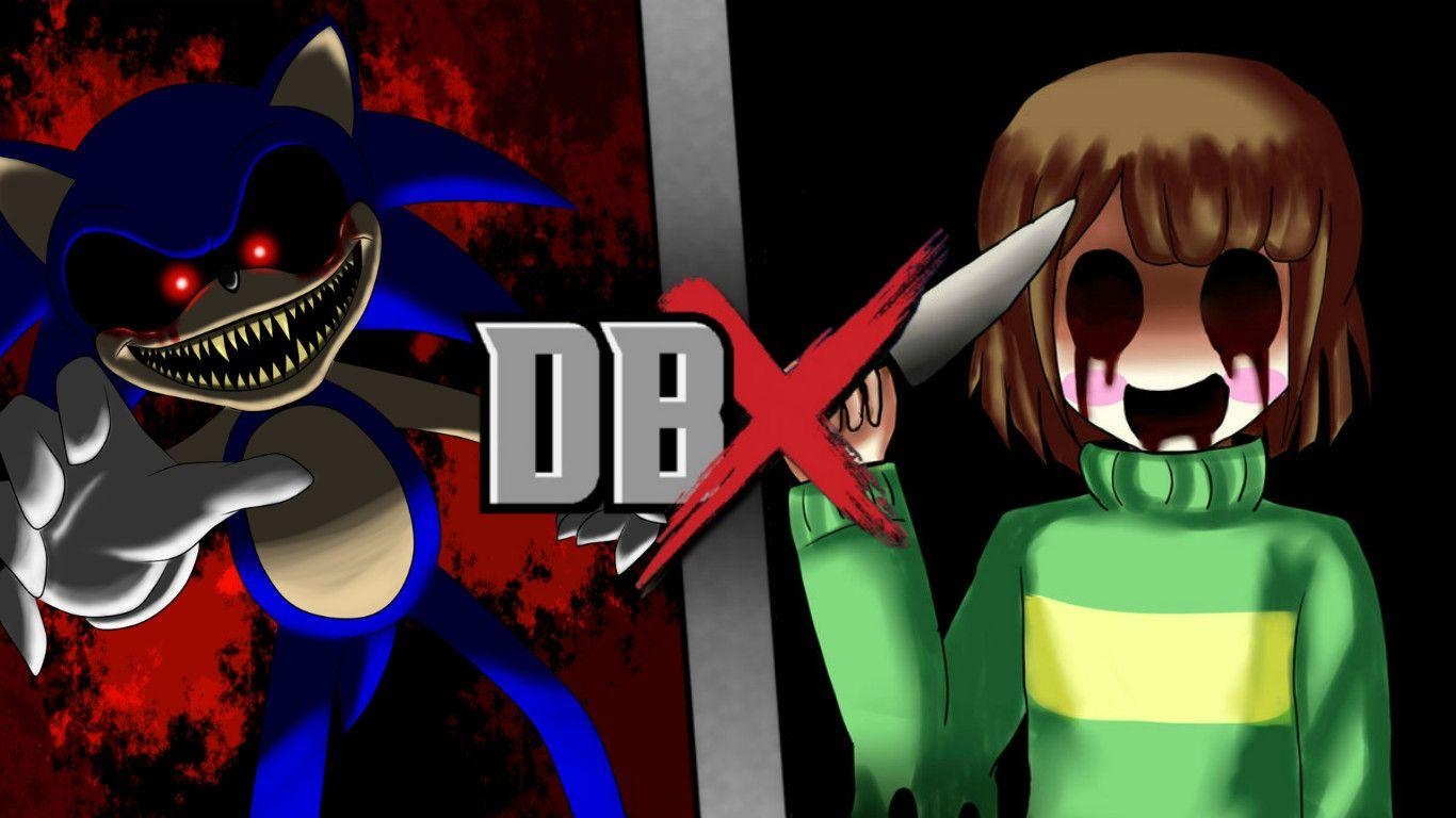 1370x770 Sonic.EXE vs Chara, Desktop