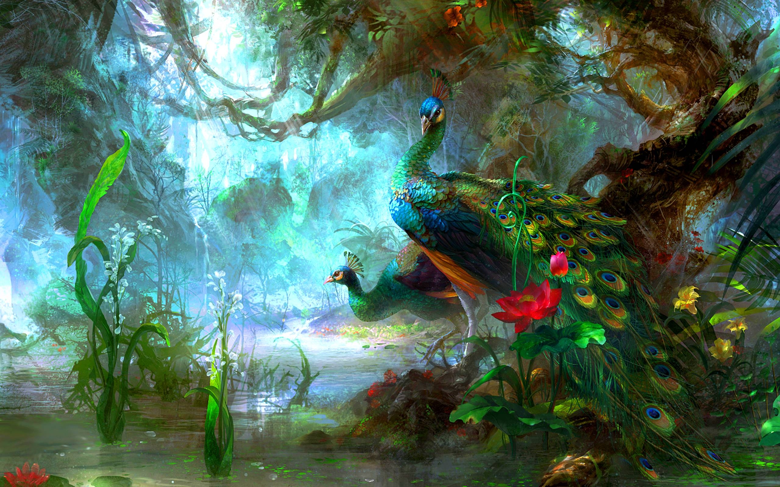 2560x1600 Peacocks Computer Wallpaper, Desktop Background  Id: 125088, Desktop