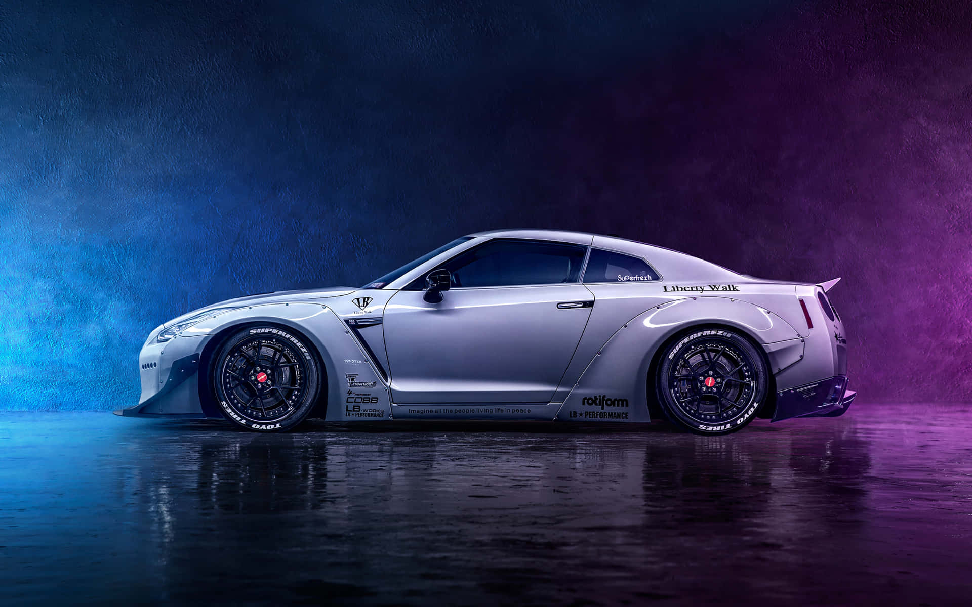 1920x1200 Download Nissan R35 Gtr Blue Violet Smoke Wallpaper, Desktop