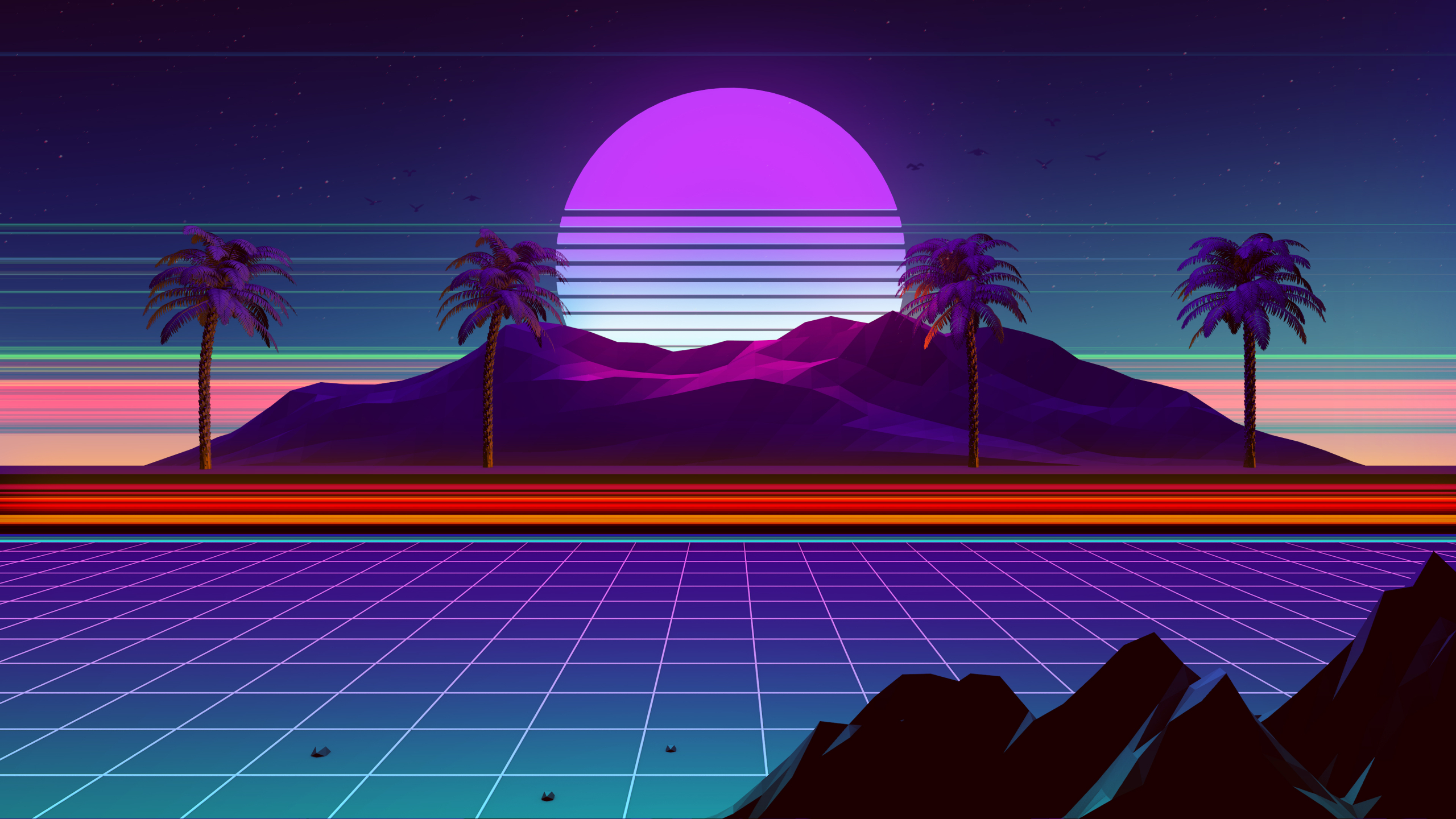 2560x1440 Synthwave And Retrowave 1440P Resolution Wallpaper, HD, Desktop