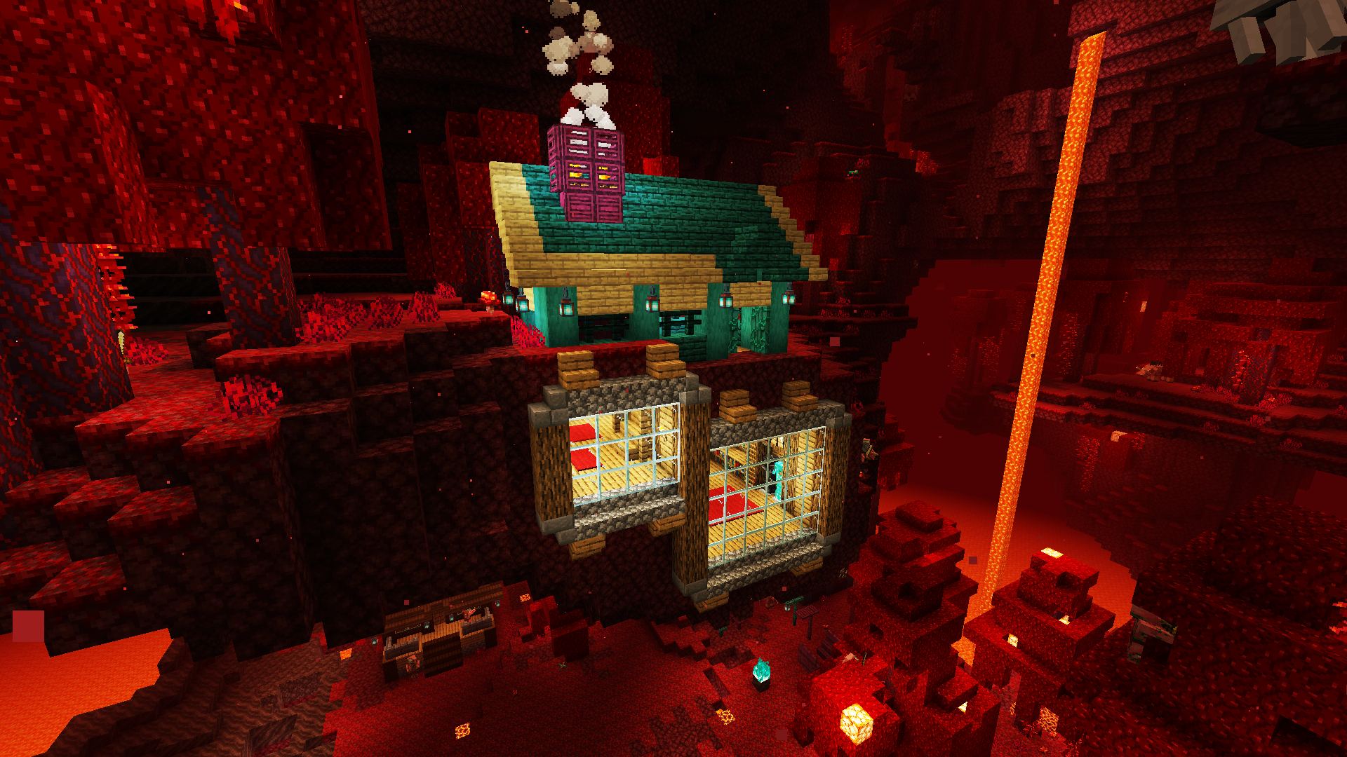 1920x1080 1.16 Minecraft Nether Update Base. Minecraft crafts, Minecraft Minecraft blueprints, Desktop