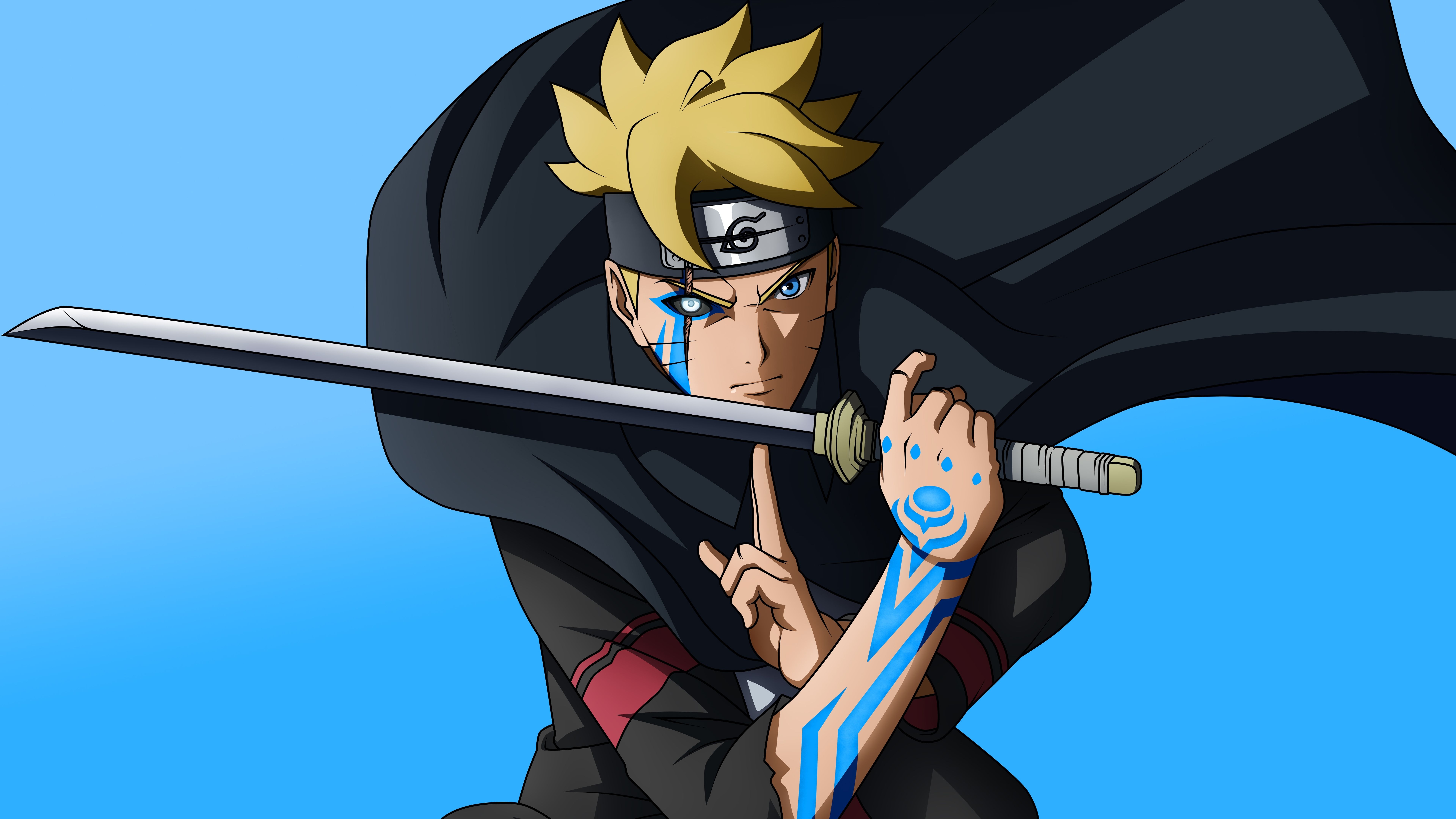 7680x4320 Boruto Uzumaki Katana Karma Mark Seal Boruto Anime 8K, Desktop