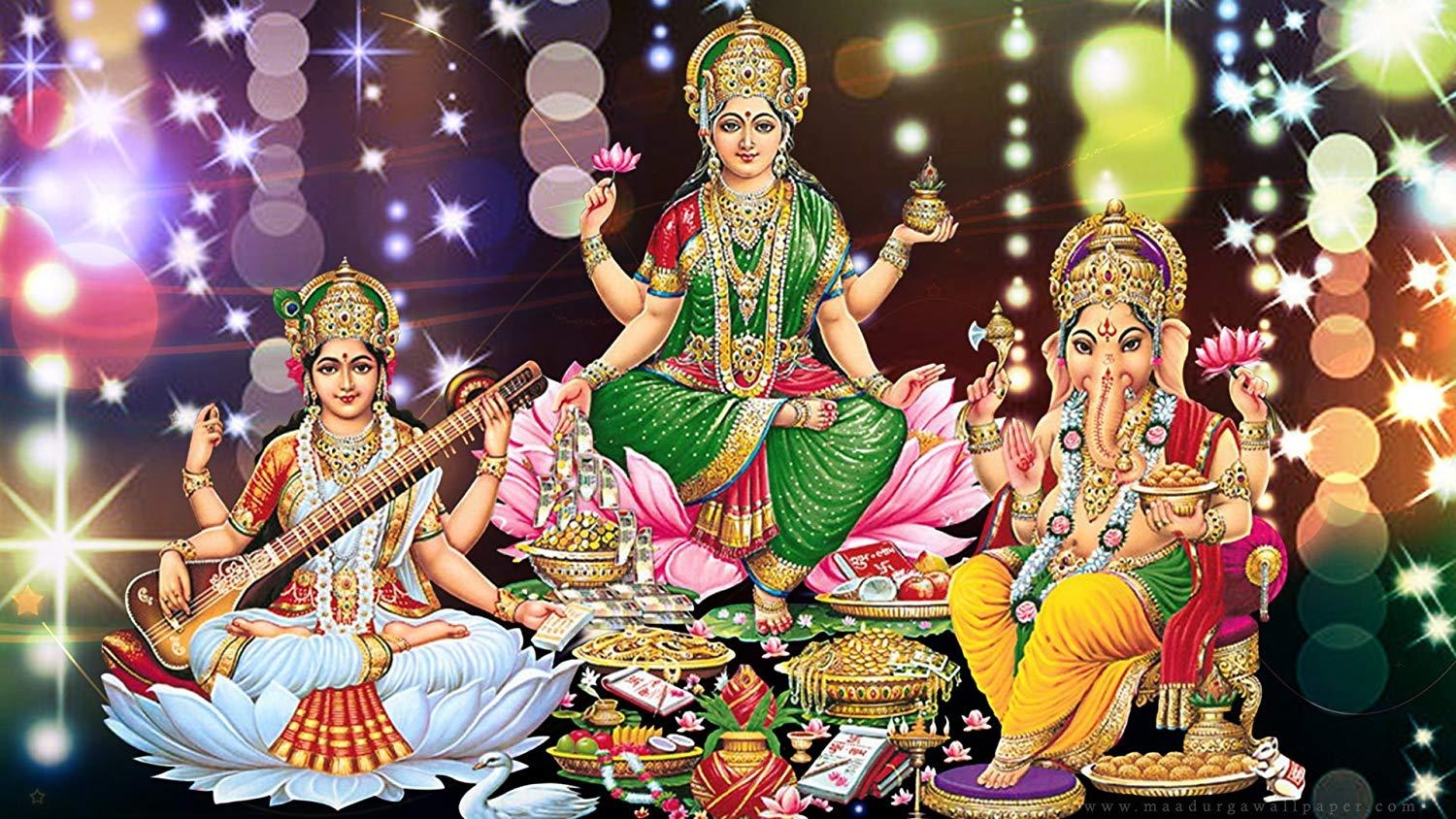 1500x850 Love st. Diwali Lakshmi Maa Ganesh, Desktop