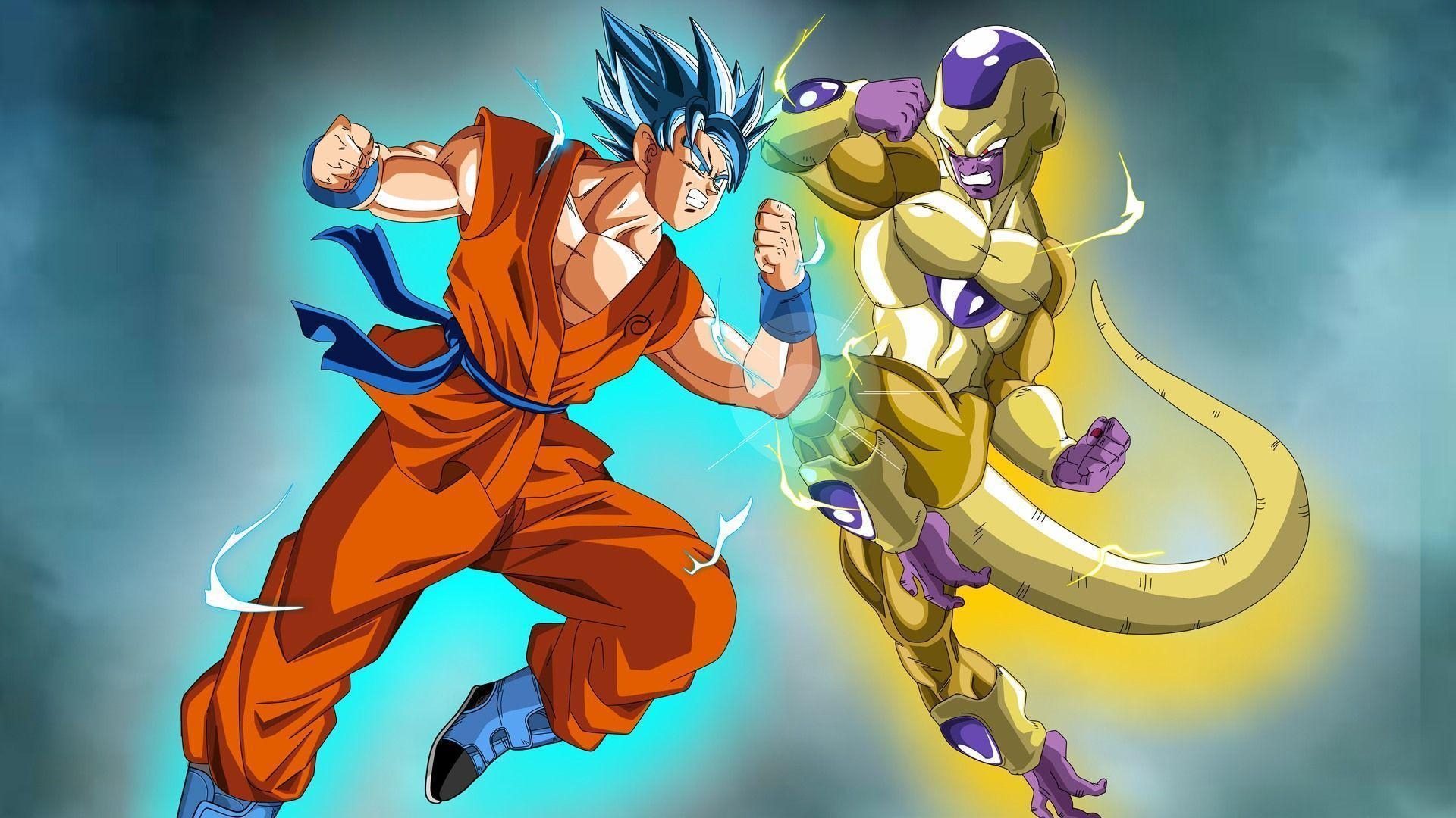 1920x1080 Goku Super Saiyan Blue vs Golden Fri. Wallpaper, Desktop