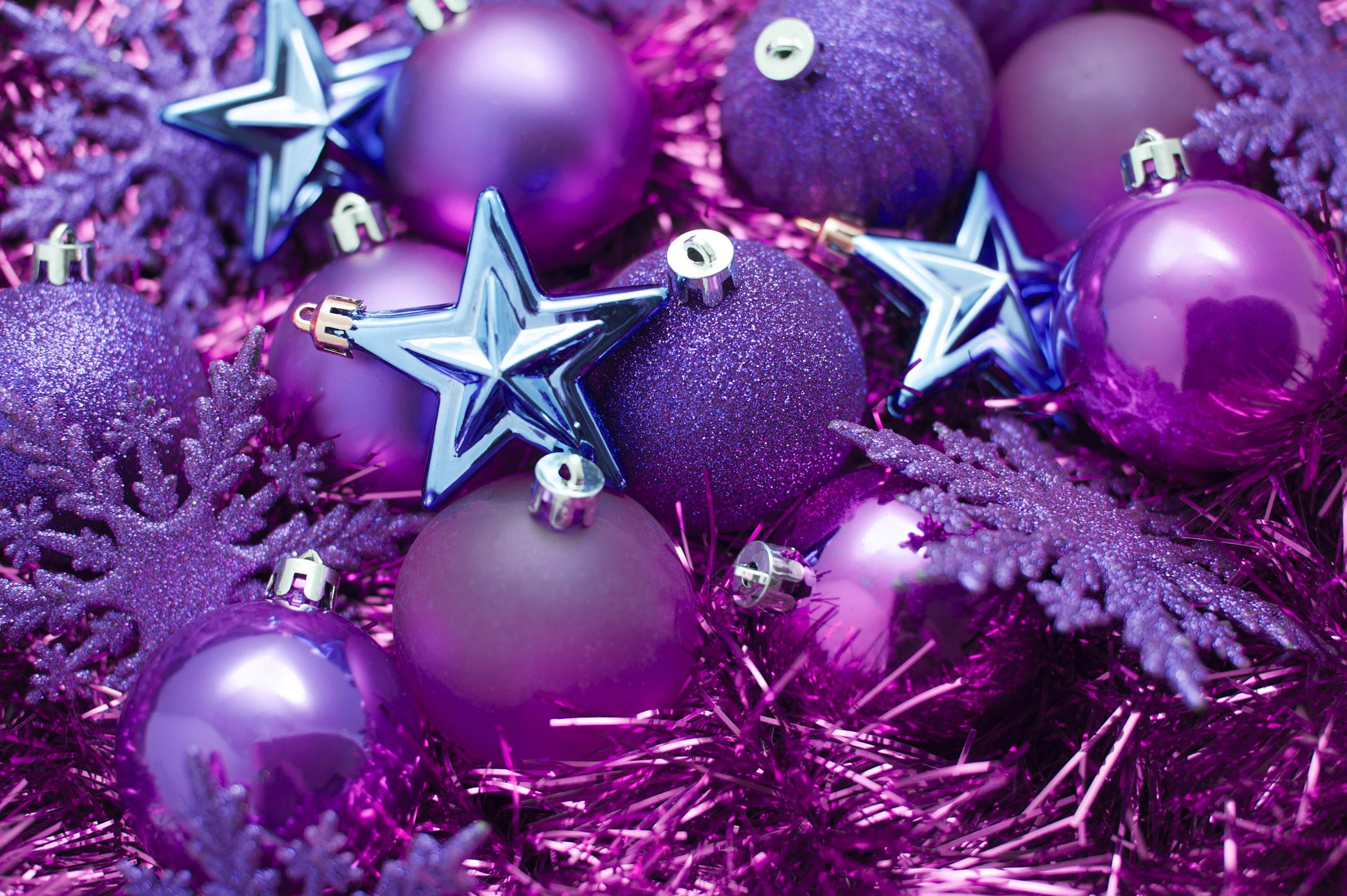 3000x2000 Purple Christmas Wallpaper Free Purple Christmas Background, Desktop