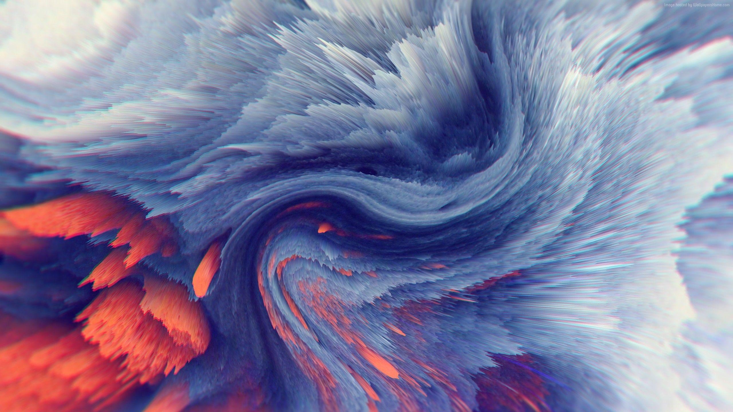 2560x1440 Wallpaper waves, HD, Abstract, Desktop