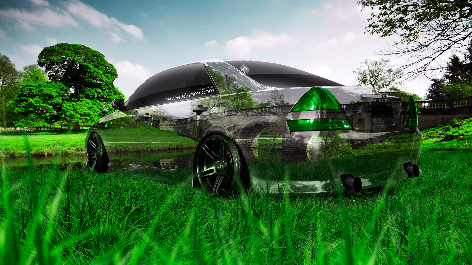 1920x1080 Toyota Mark2 JZX110 JDM Crystal Nature Car 2014 el Tony, Desktop