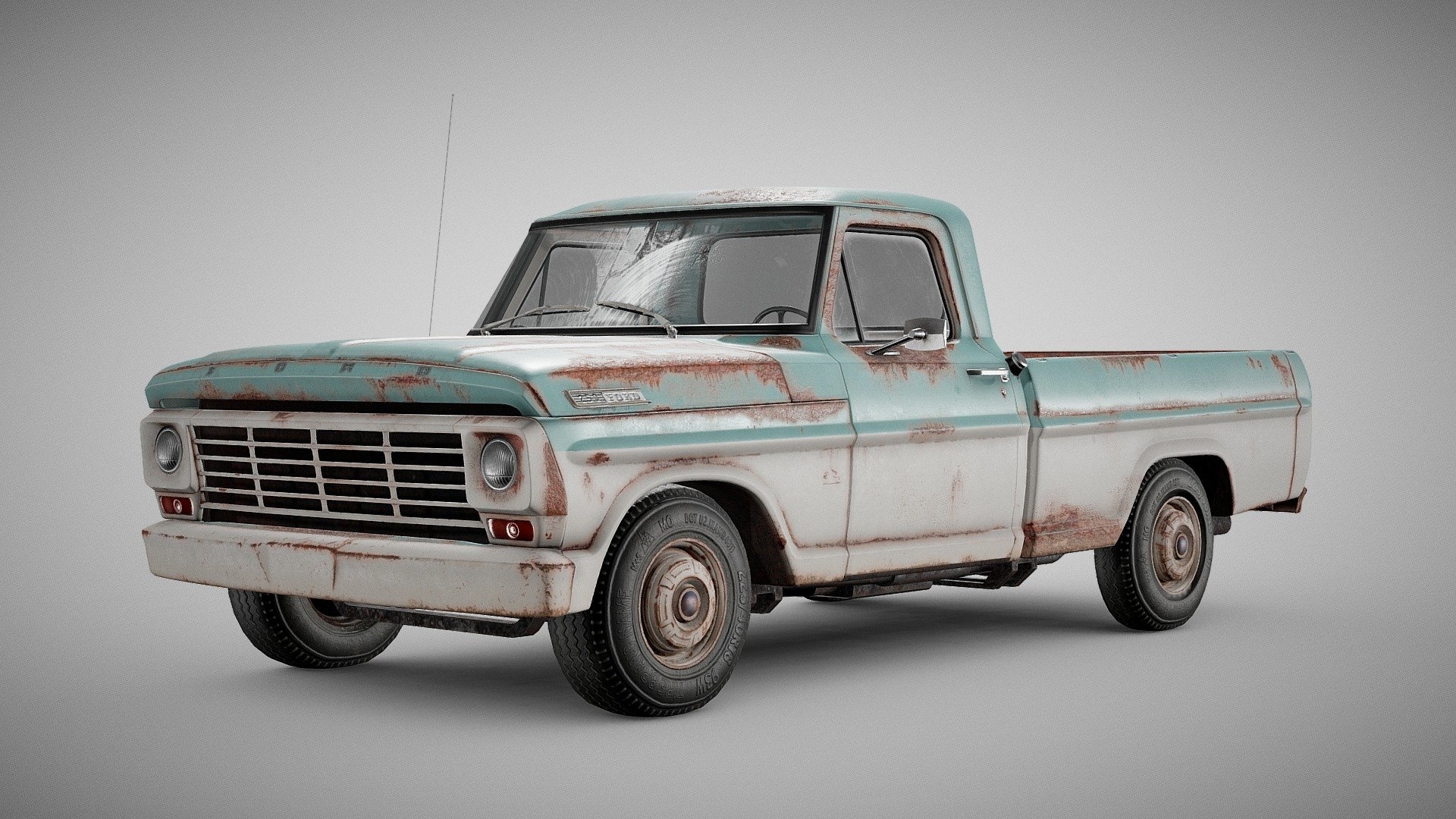 1920x1080 Ford F100 1967 Free 3D model, Desktop