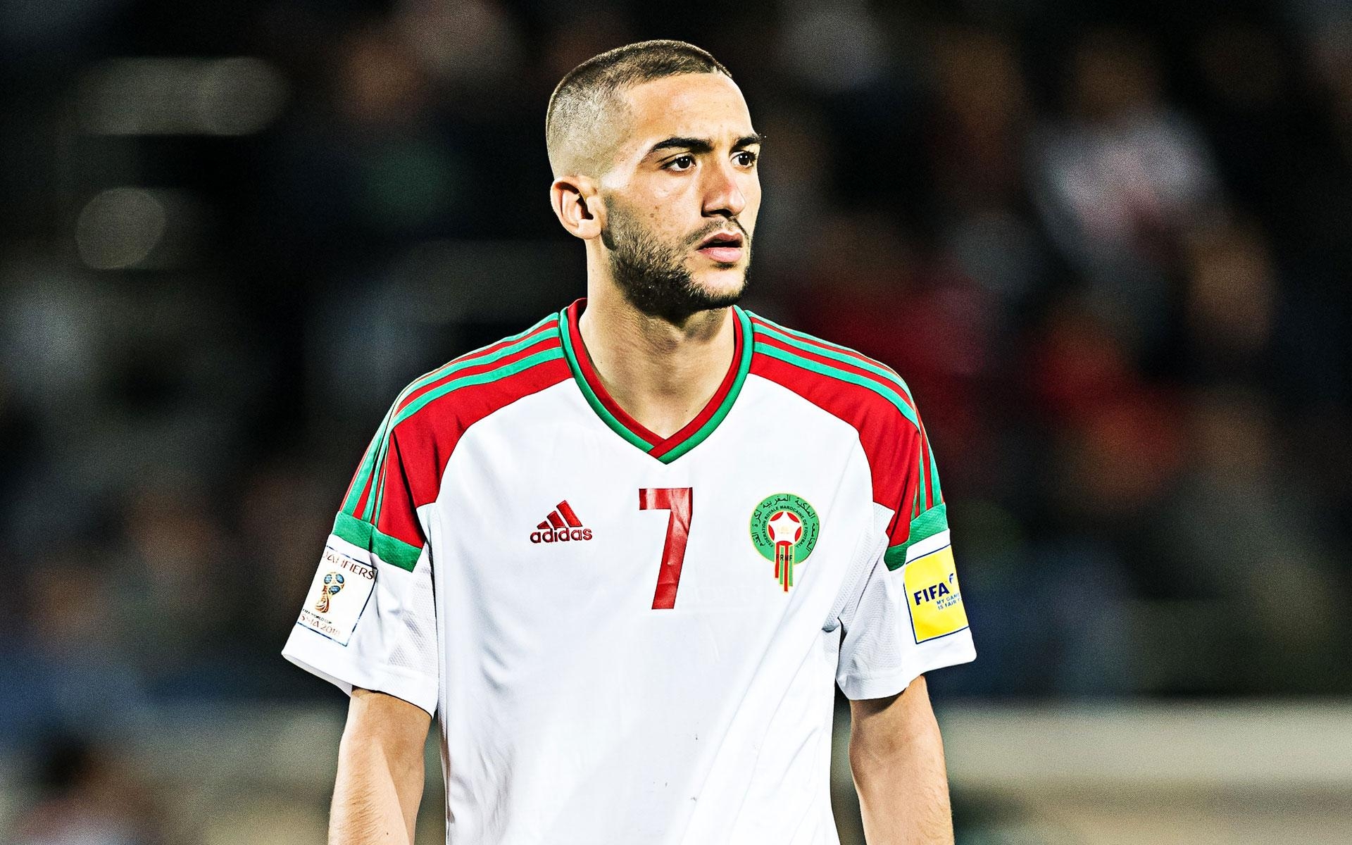 1920x1200 Download wallpaper Hakim Ziyech, portrait, Morocco national, Desktop