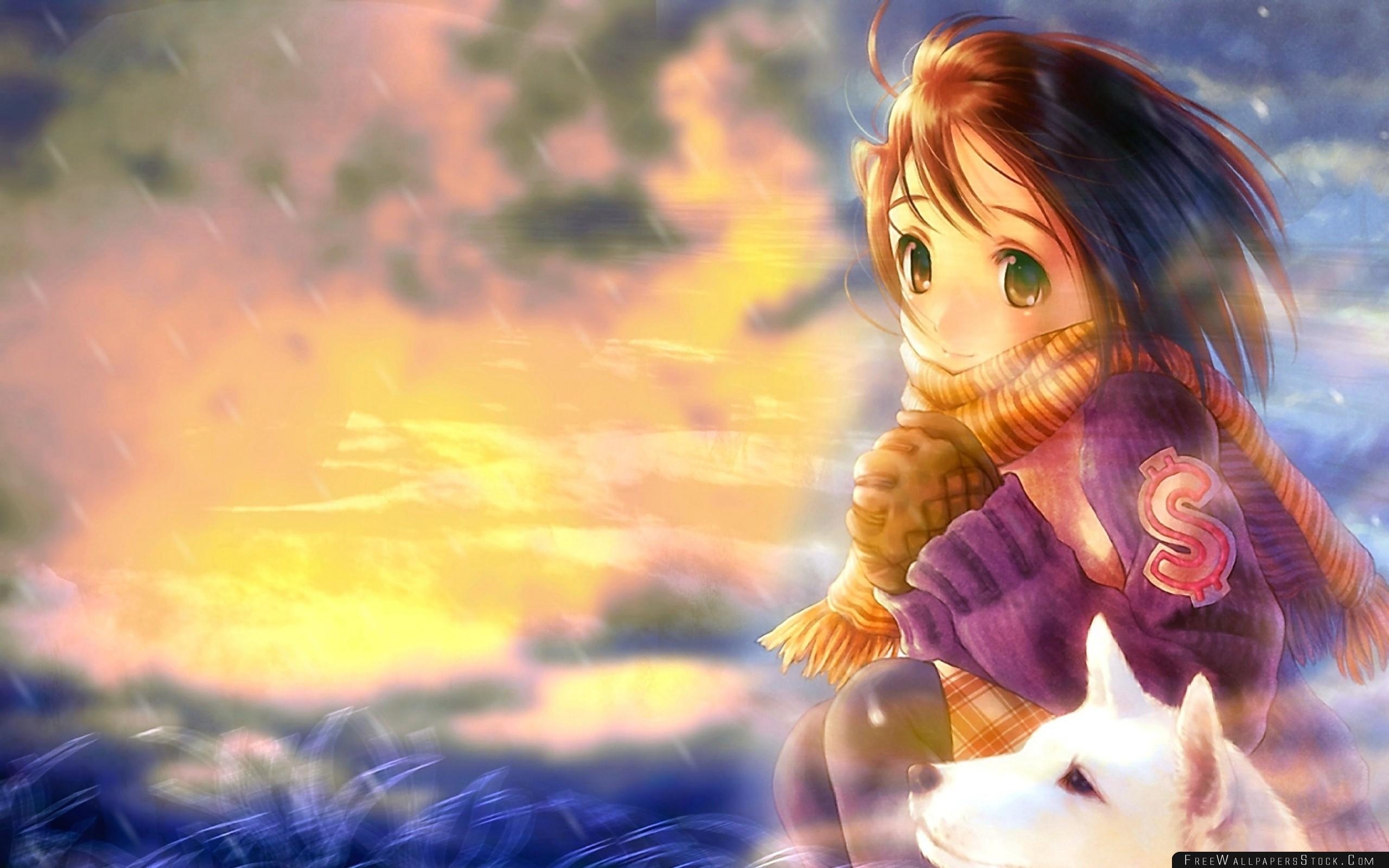 2560x1600 Wolf Girl And Black Prince Anime Dog Wallpaper Wallpaper Stock, Desktop