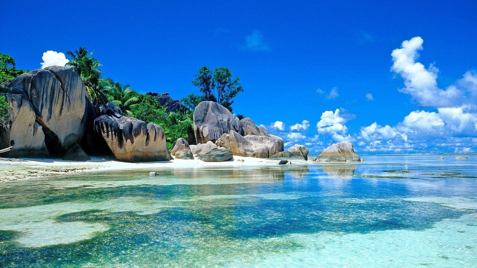 1920x1080 Rock Paradise Beach Wallpaper, Desktop