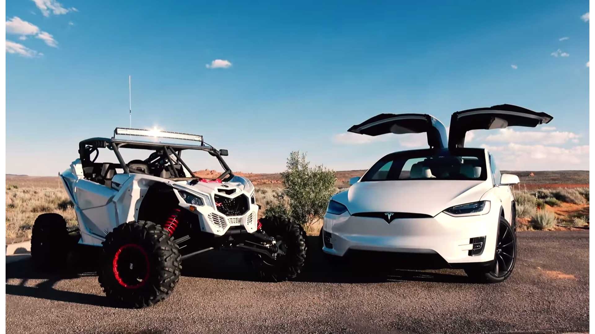 1920x1080 Tesla Model X Versus Can Am Maverick X3.insideevs.com, Desktop