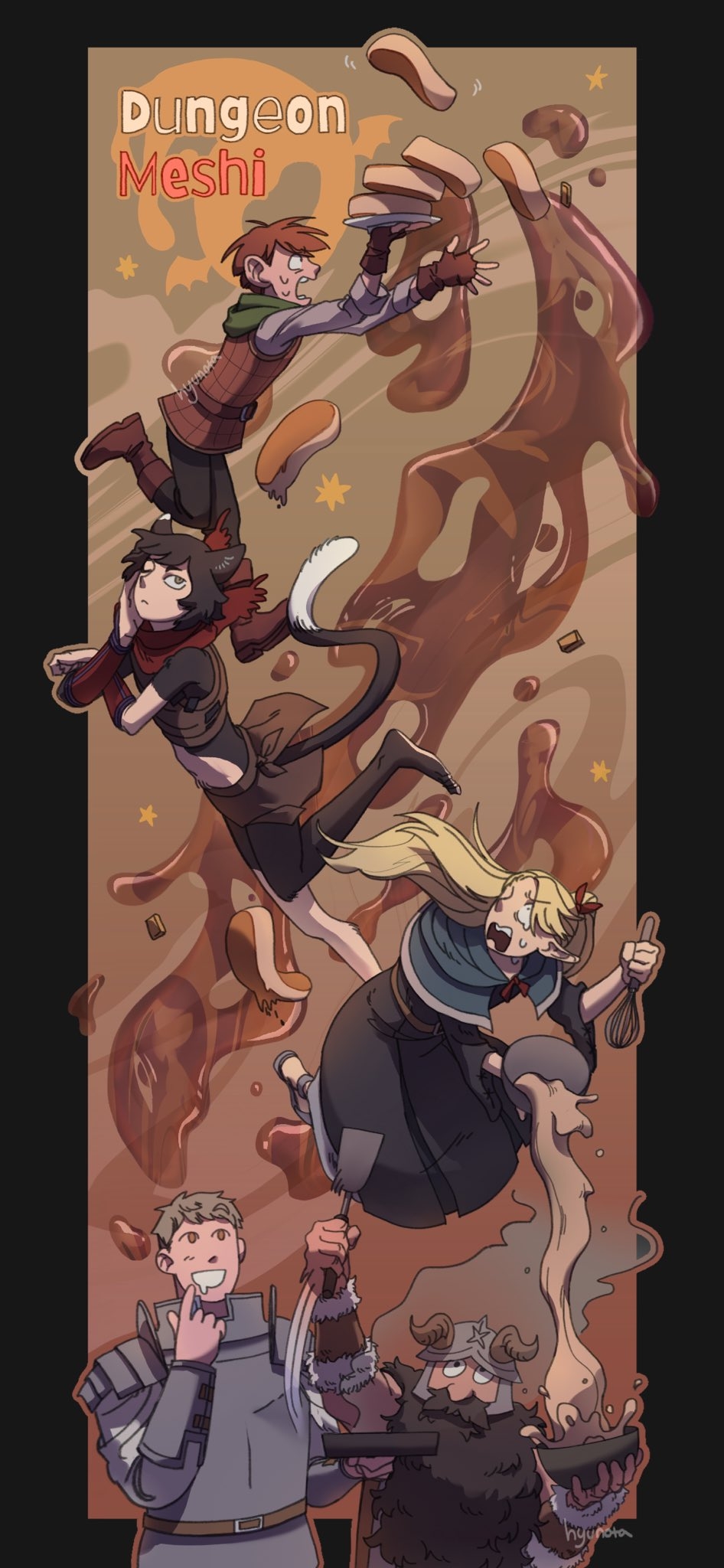 950x2050 print!! Dungeon Meshi!!!!, Phone