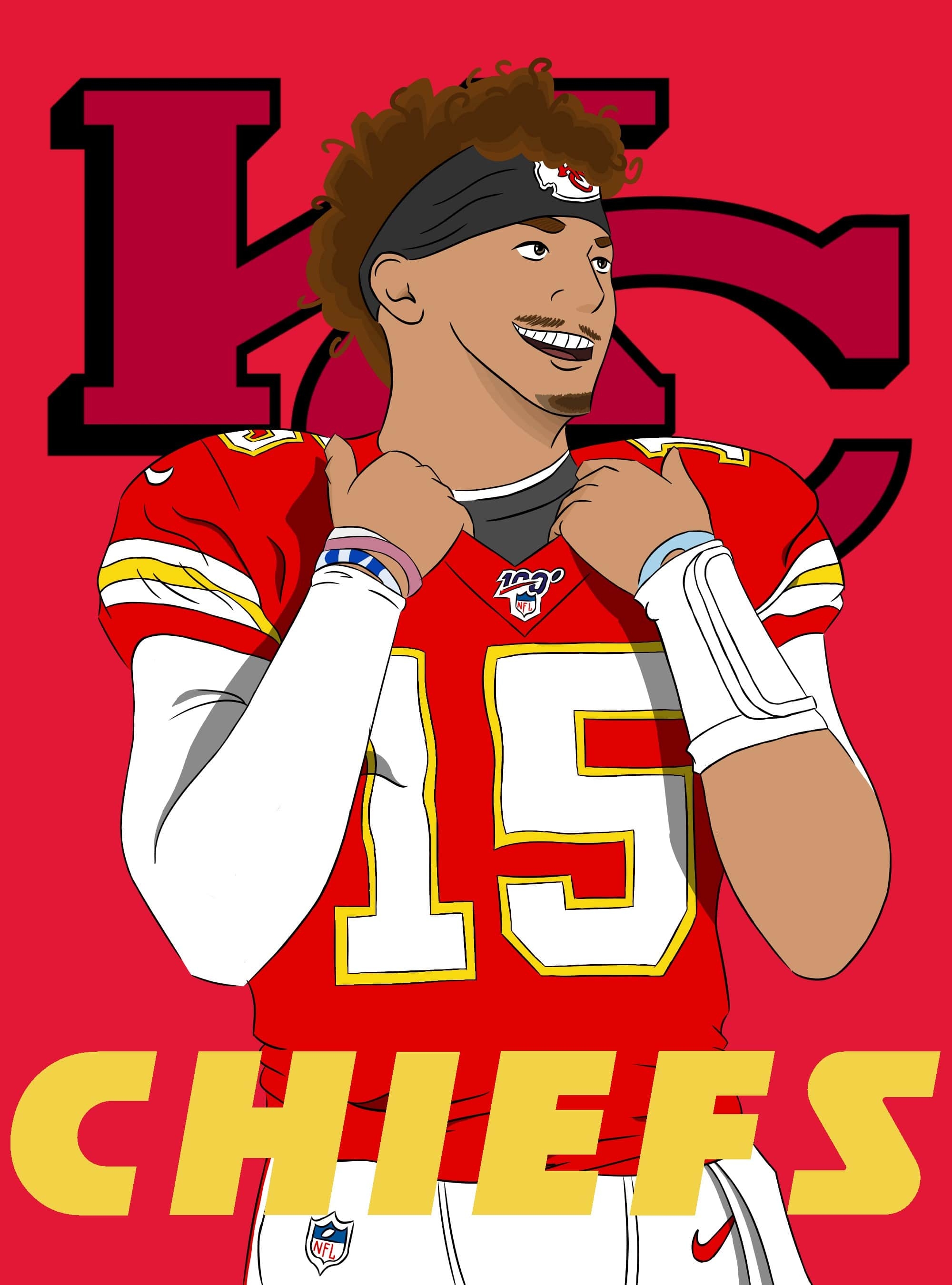 2000x2700 Patrick Mahomes Cartoon Wallpaper Free HD Wallpaper, Phone