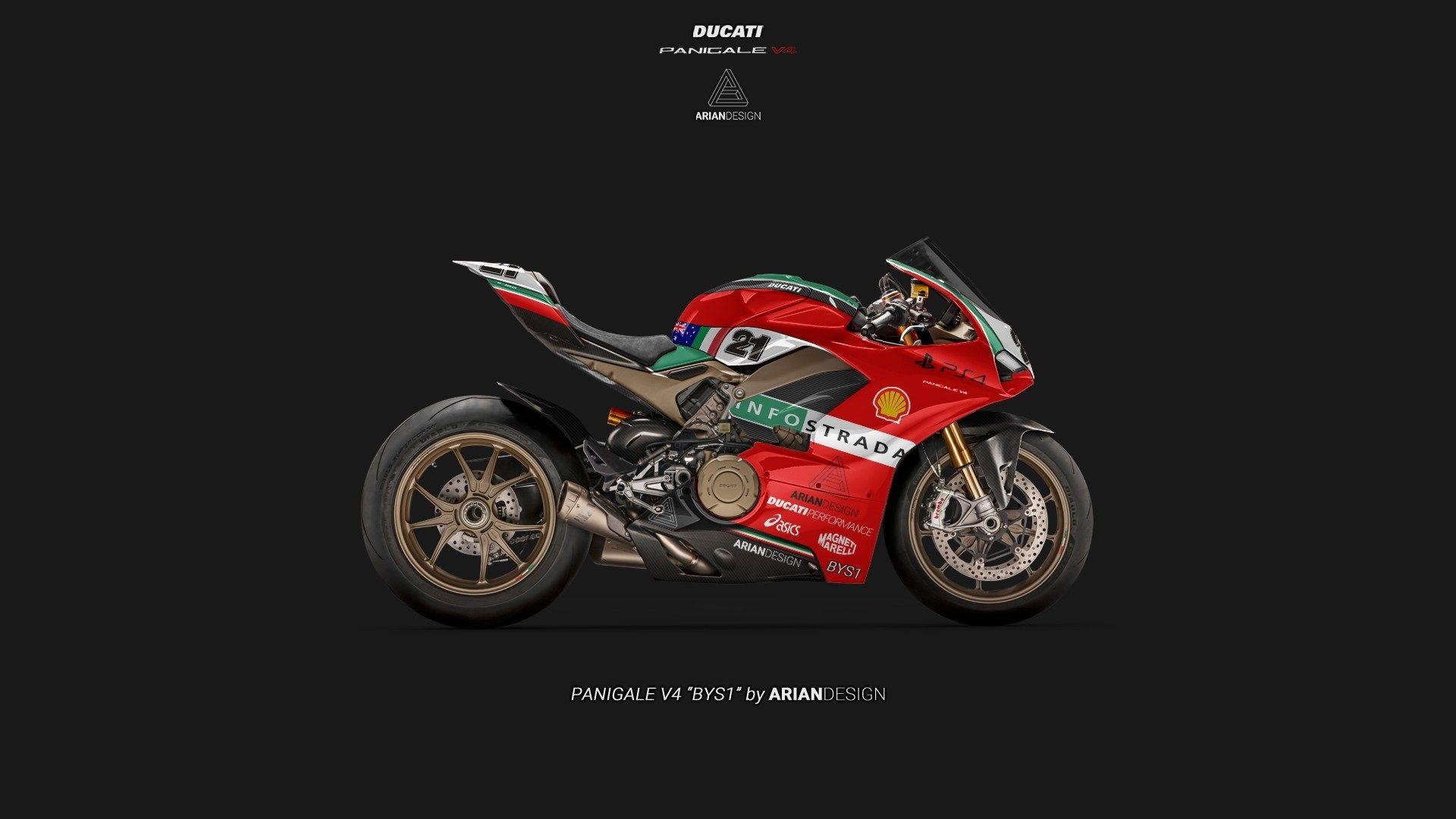 1920x1080 Ducati Panigale V4 Bys1 Livery On Behance Ducati Panigale V4, Desktop