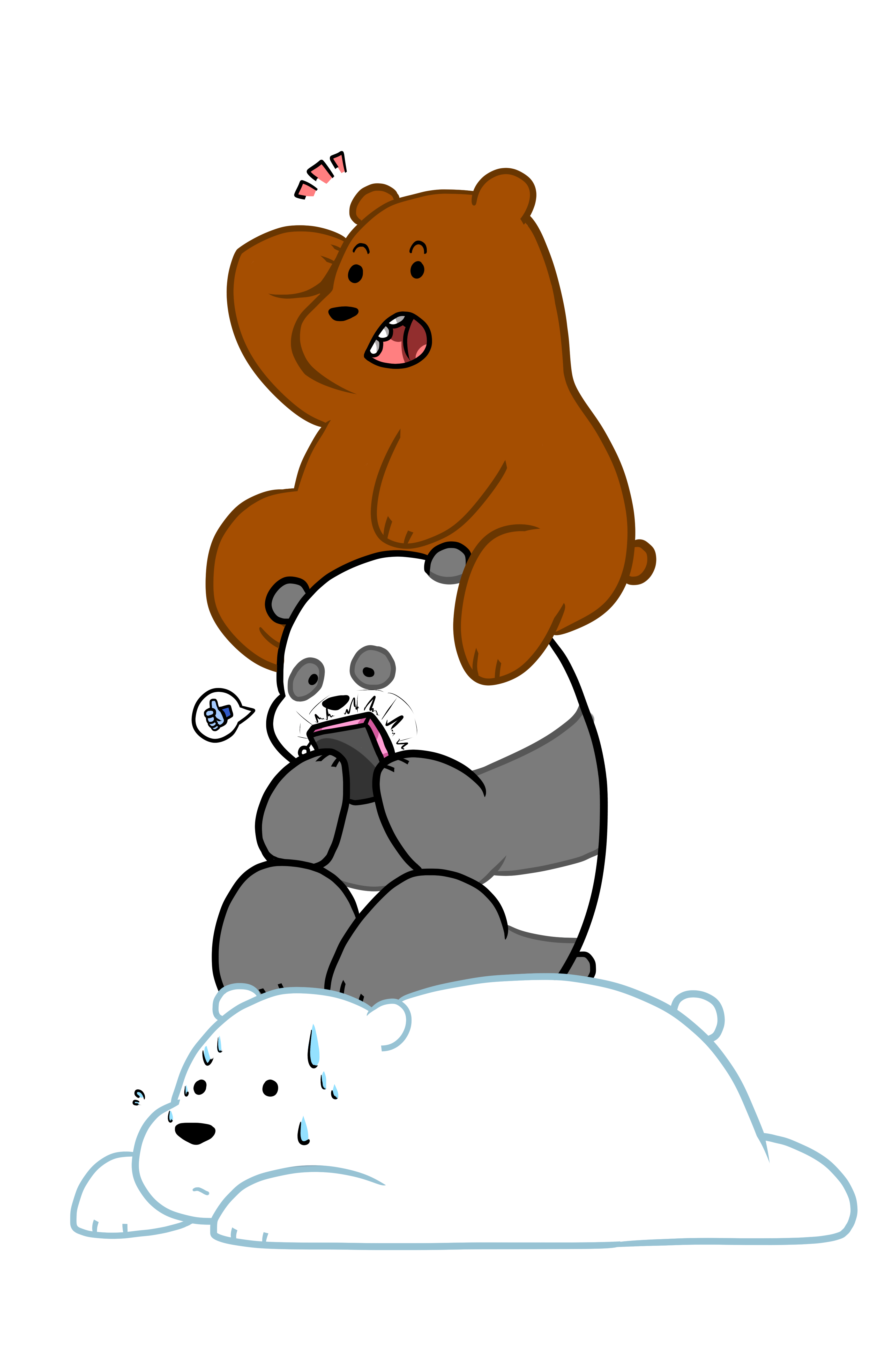 3470x5210 We Bare Bears favourites, Phone