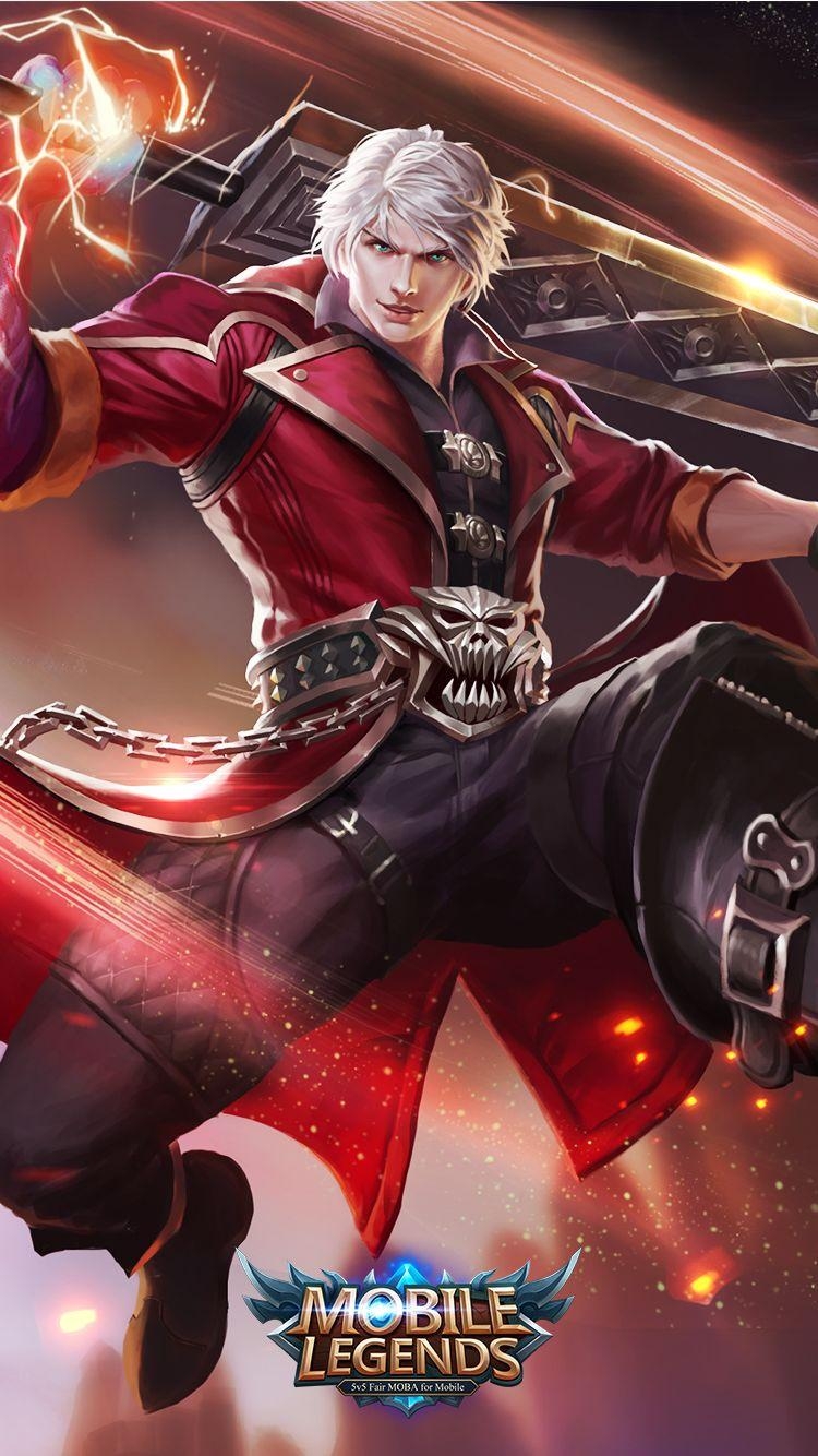 750x1340 Mobile Legends Alucard Demon Hunter. MLBB. Mobile Legend Wallpaper, Phone