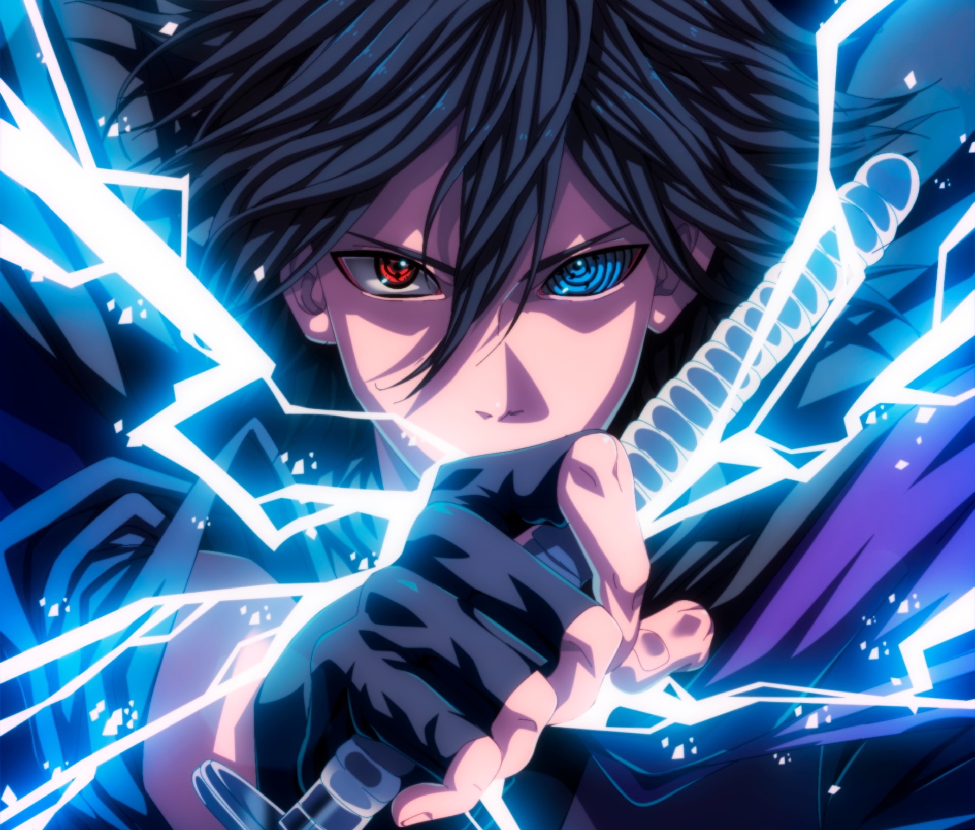 1920x1640 Wallpaper / Lightning, Sharingan (Naruto), Ninja, Black Hair, 1080P, Naruto, Boy, Sasuke Uchiha, Rinnegan (Naruto), Anime free download, Desktop