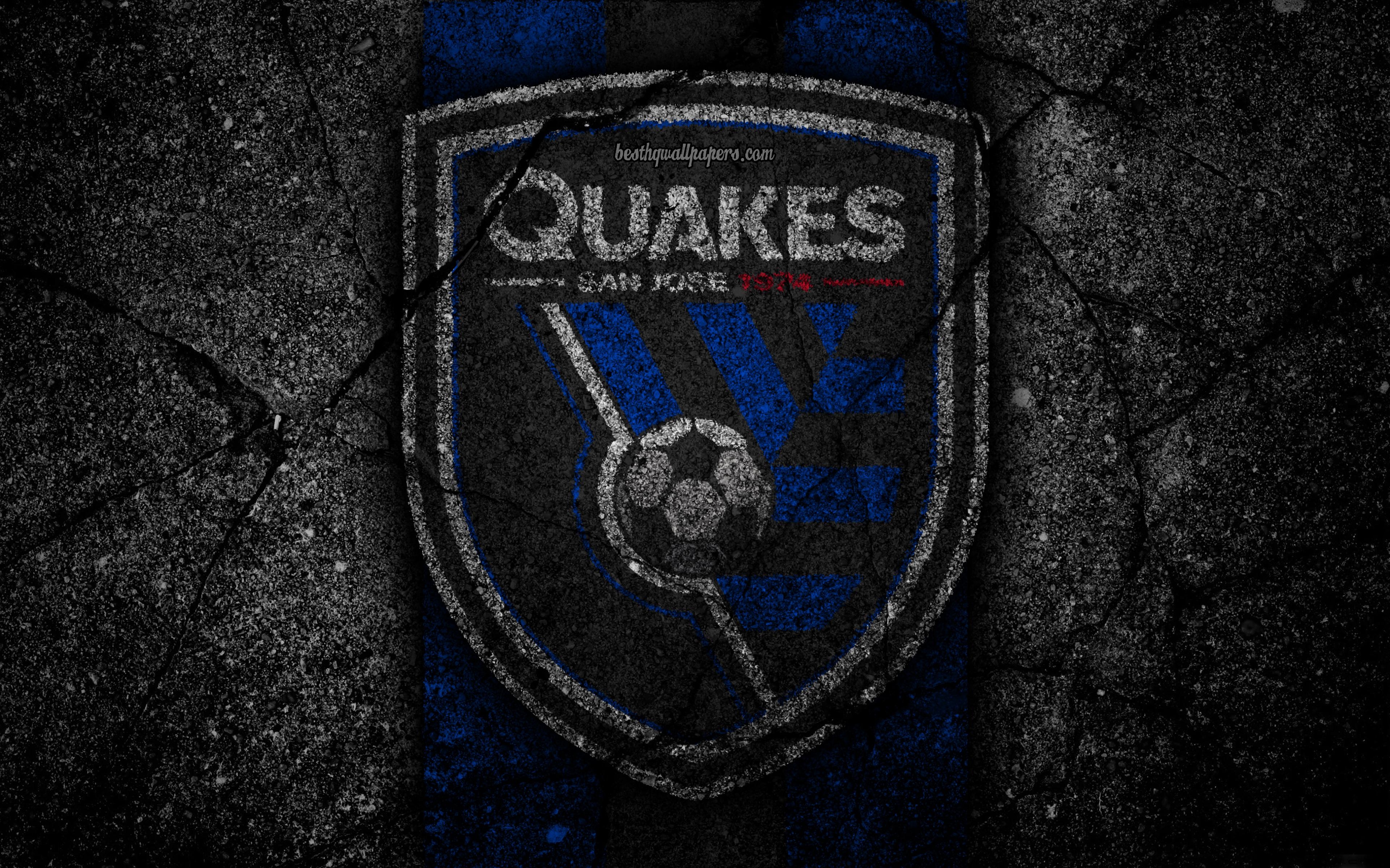 3840x2400 Download wallpaper 4k, San Jose Earthquakes FC, MLS, asphalt, Desktop