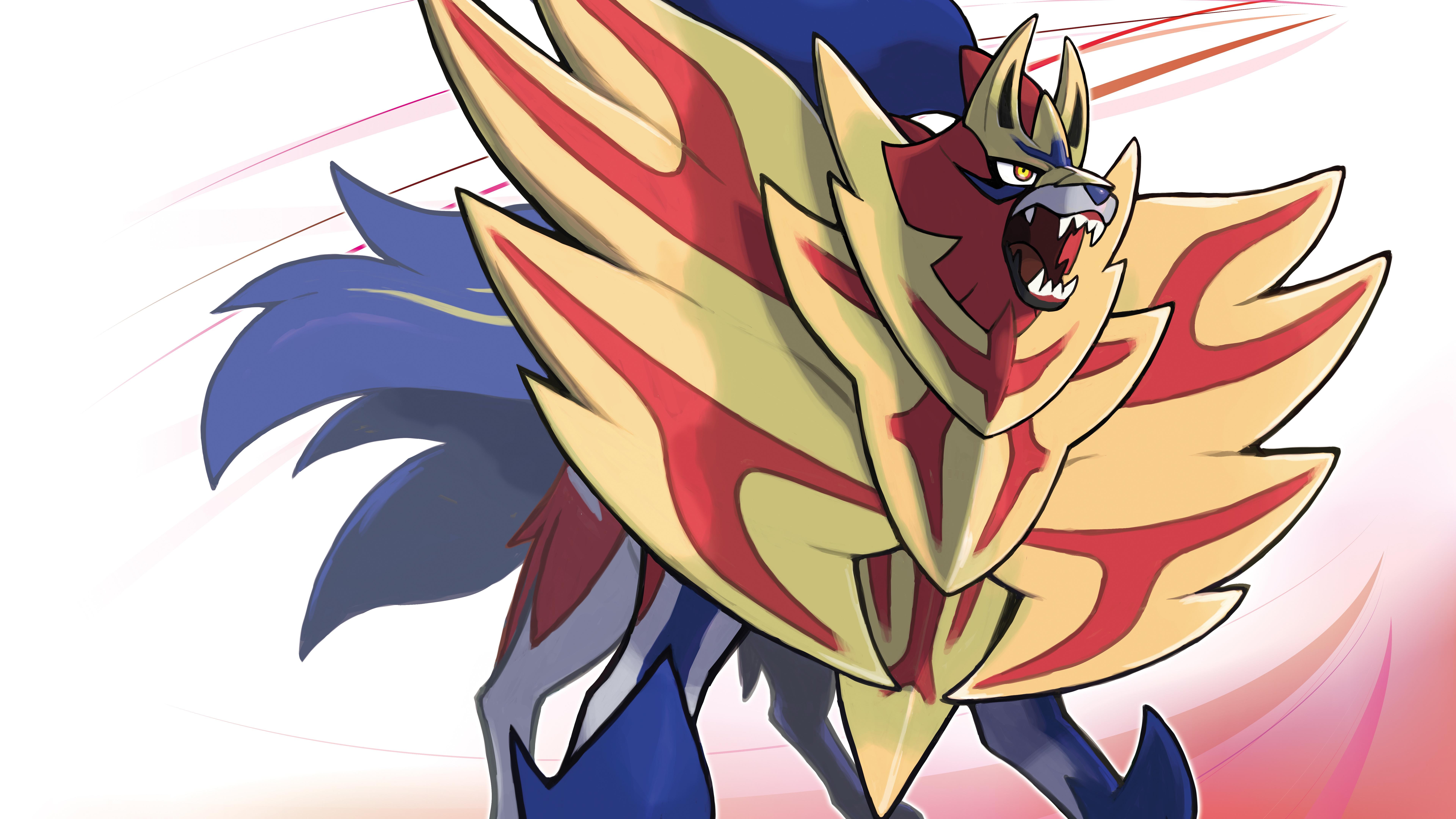 7680x4320 Zamazenta Pokemon Sword and Shield 8K Wallpaper, Desktop