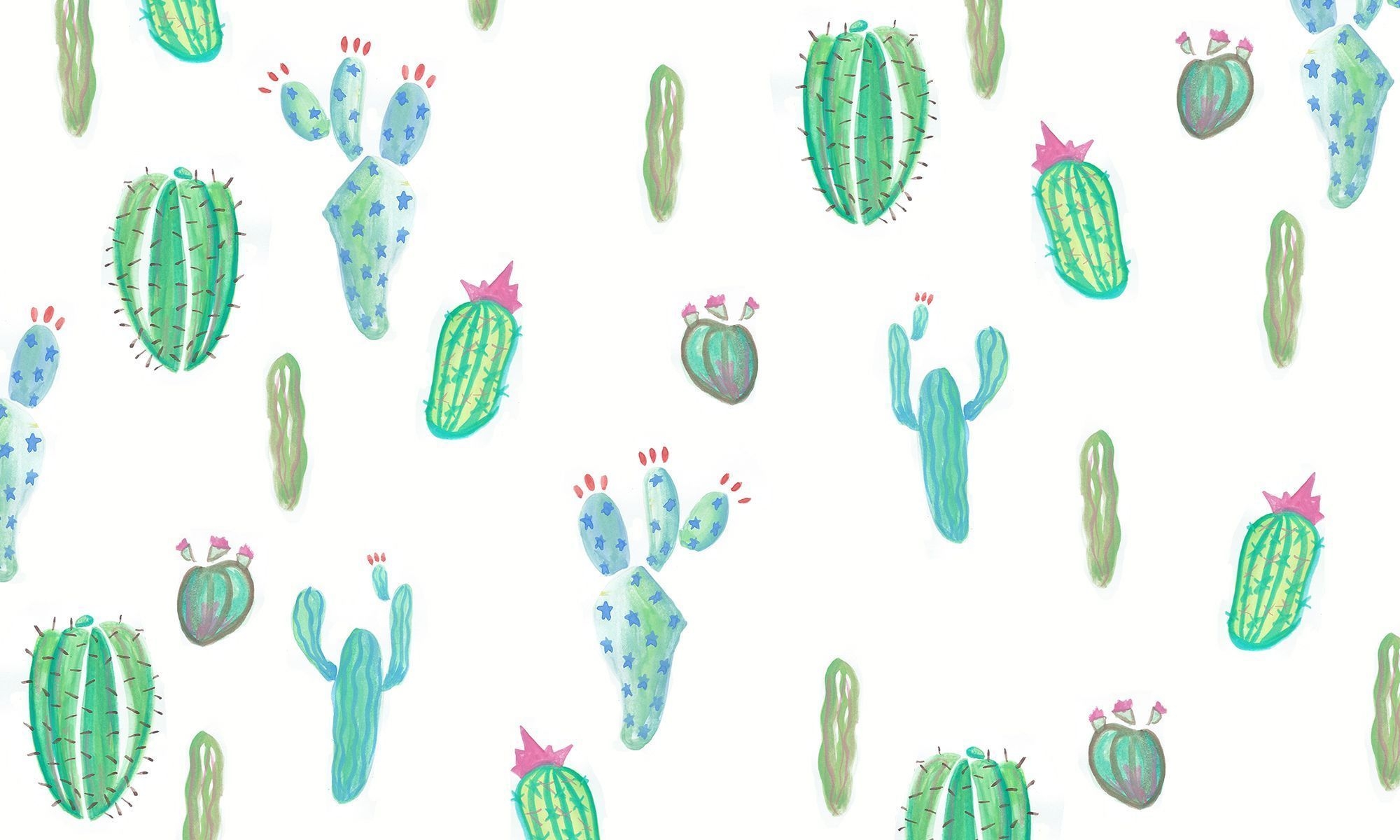 2000x1200 Cute Cactus Desktop Wallpaper Free Cute Cactus Desktop Background, Desktop