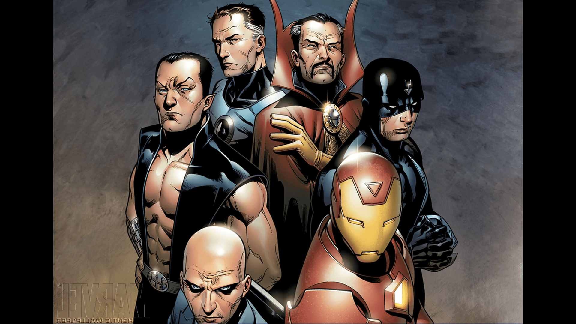 1920x1080 Illuminati, Iron Man, Charles Xavier, Mr. Fantastic, Doctor, Desktop