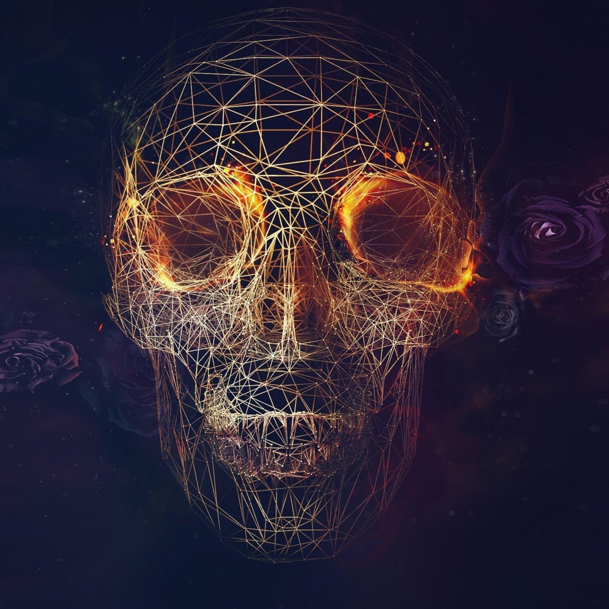 2050x2050 Digital Skull Artwork Ipad Air Wallpaper Ilikewallpaper_com, Phone