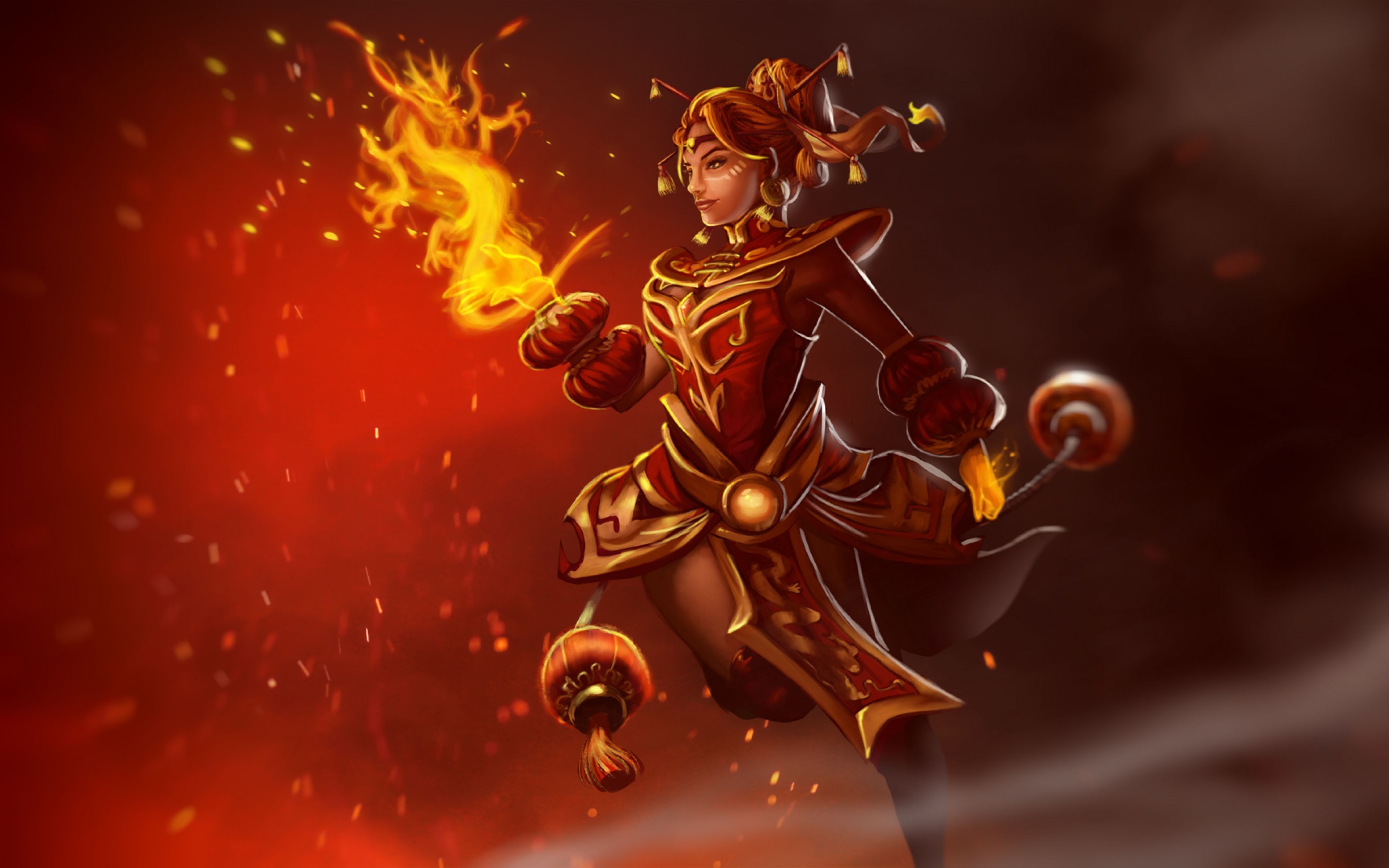 3840x2400 Lina The Slayer Girl Hero Dota 2 Ultra HD 4k Wallpaper HD , Wallpaper13.com, Desktop