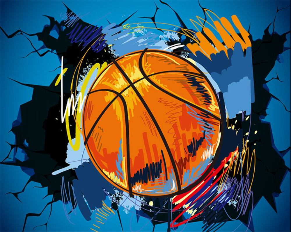 1000x800 Beibehang Custom Wallpaper Basketball Walls Europe And The United States Wind 3D Tv Backdrop Living Room Room Mural 3D Wallpaper, Desktop