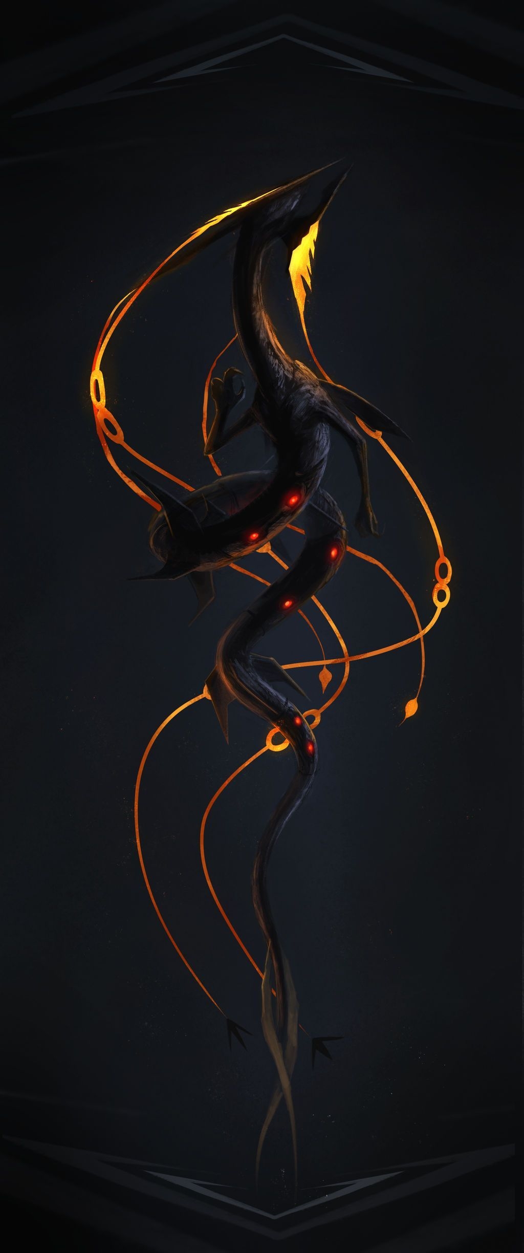 1030x2450 Serpentine by Tapwing. Pokemon rayquaza, Rayquaza wallpaper, Cool pokemon wallpaper, Phone