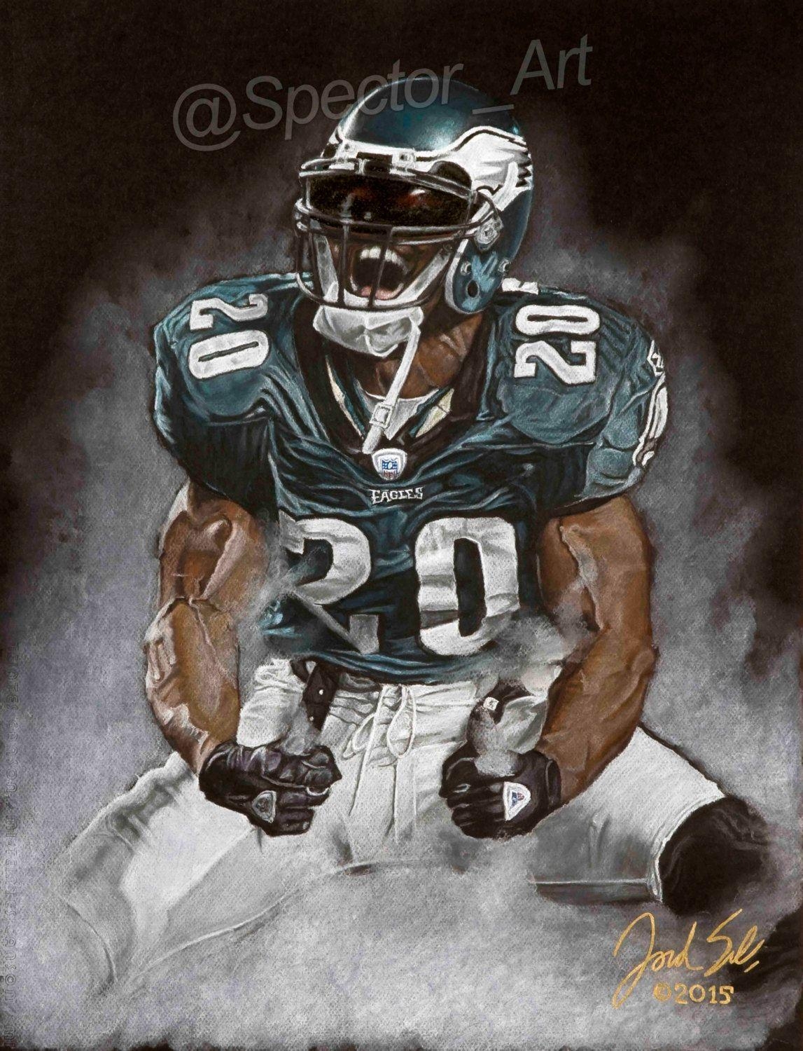 1150x1500 Illustration Brian Dawkins Philadelphia Eagles, Phone