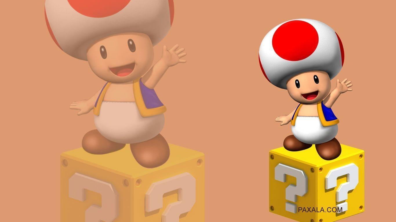 1370x770 Wallpaper: Toad sobre cubo, Desktop