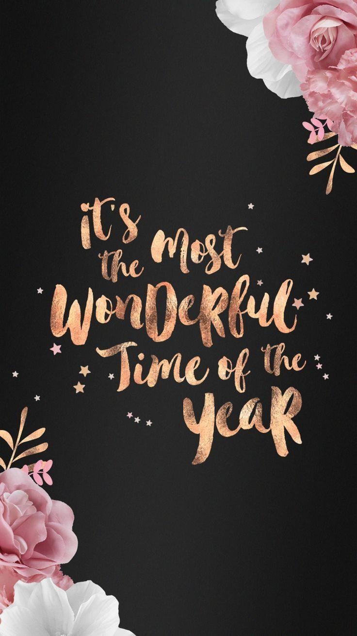 740x1310 FREE Rose Gold Festive Wallpaper. Typographies ♡. iPhone, Phone