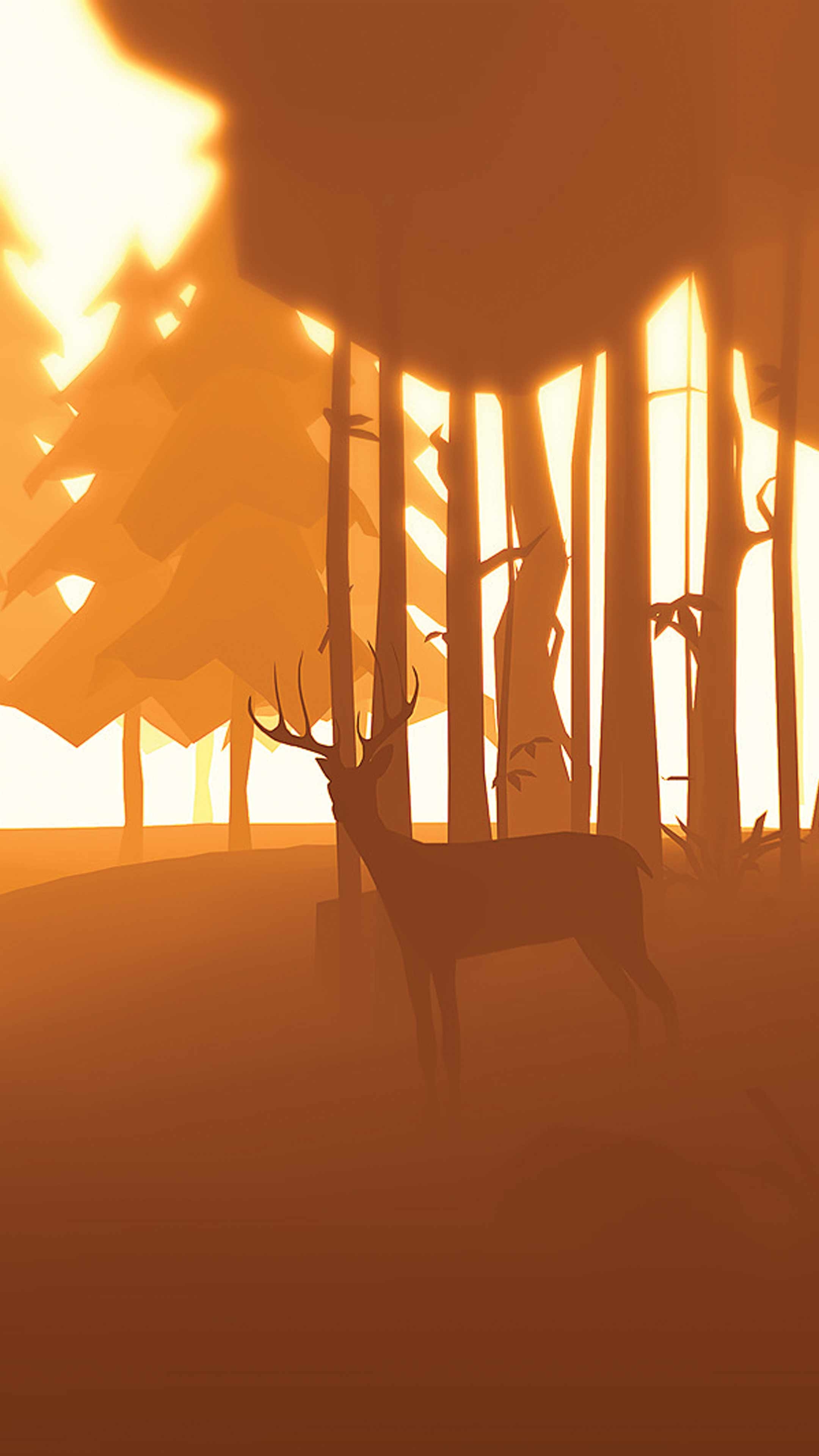 2160x3840 Deer In Autumn Forest Mobile Wallpaper, Phone