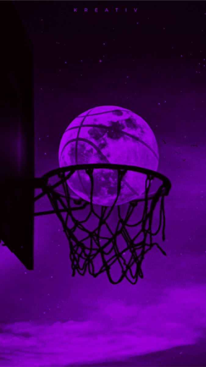 680x1200 Purple basketball moon. Purple, Phone