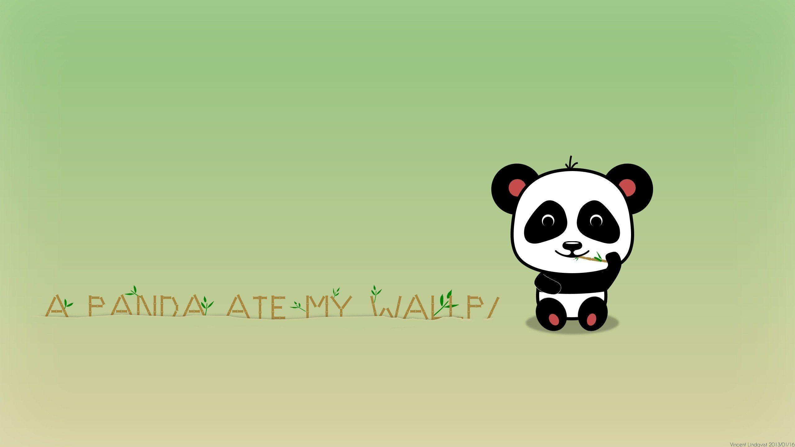 2560x1440 Cartoon Panda Wallpaper, Desktop