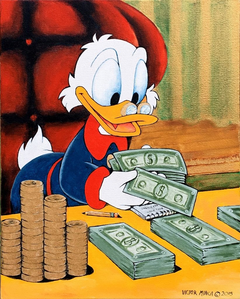 830x1030 Scrooge Mcduck Counting Money, Phone